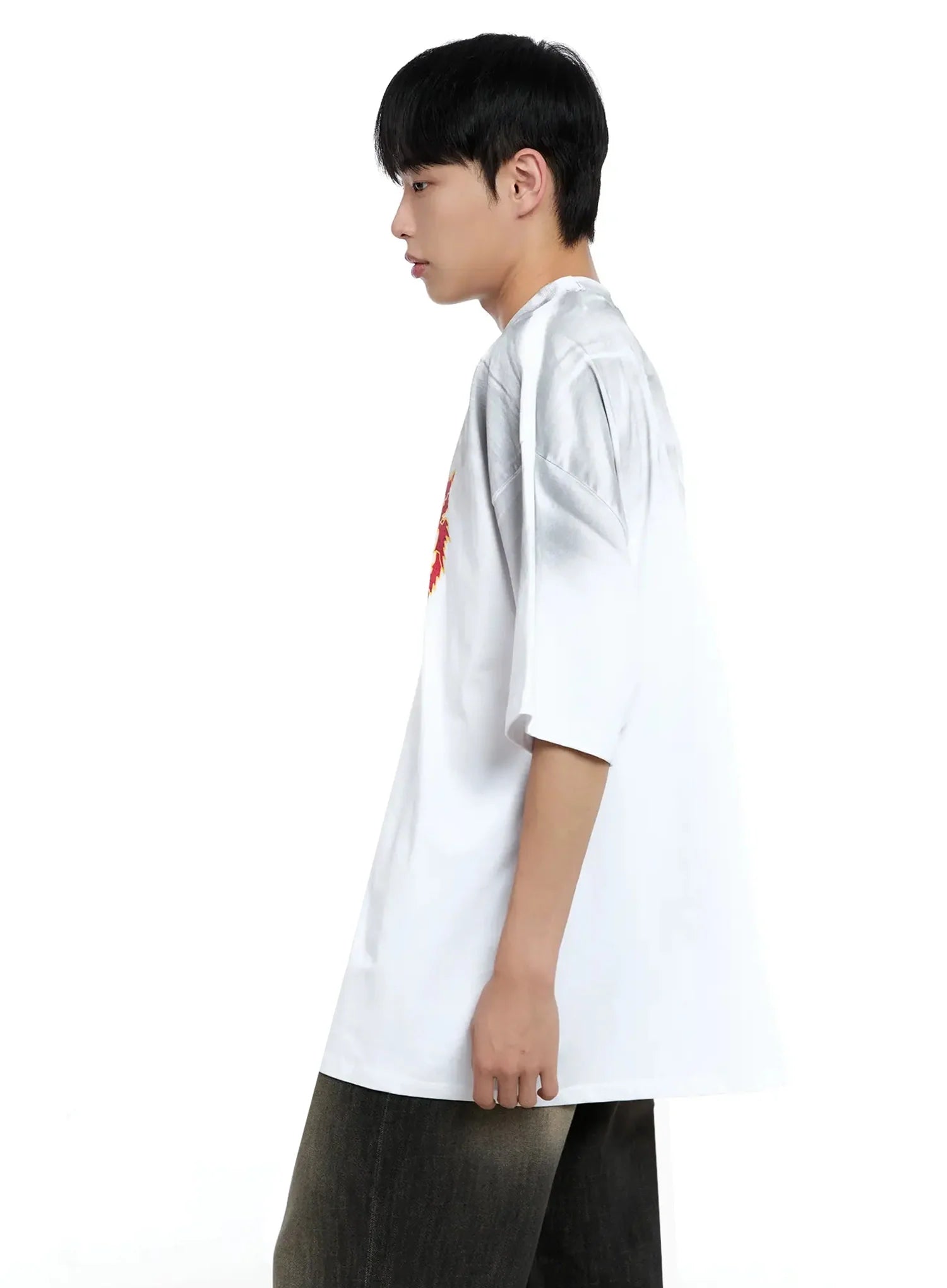 Men's Oversized Text Graphic T-shirt IG520