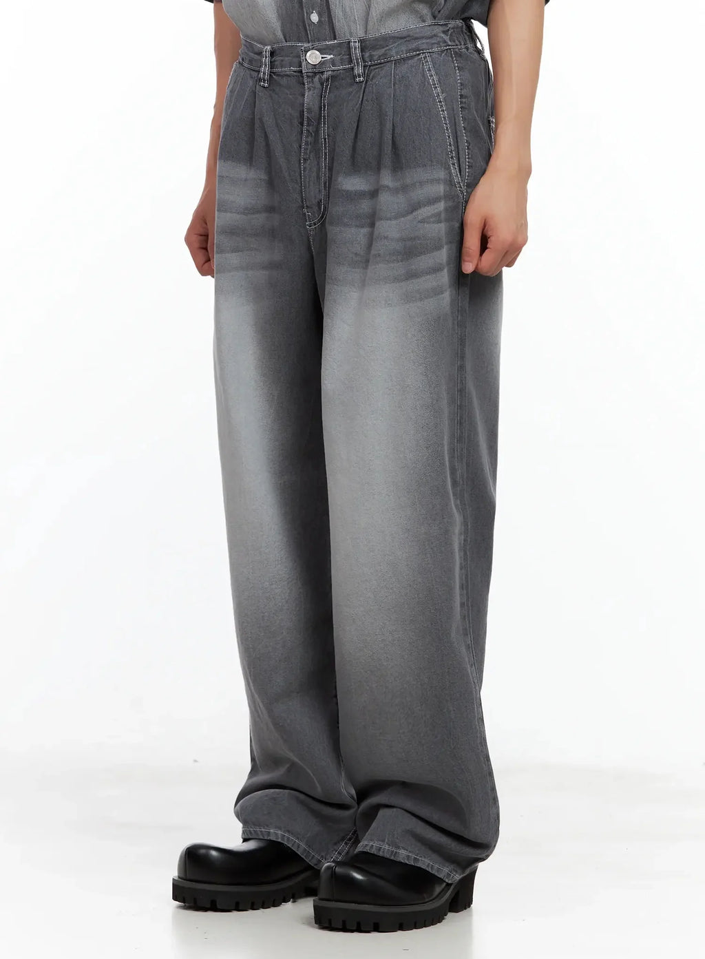 Men's Relaxed-Fit Vintage Denim Jeans IL516