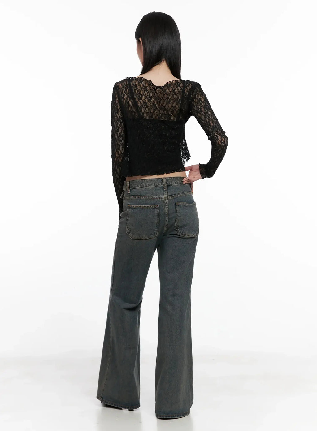 Cardigan with Lace Straps IS508