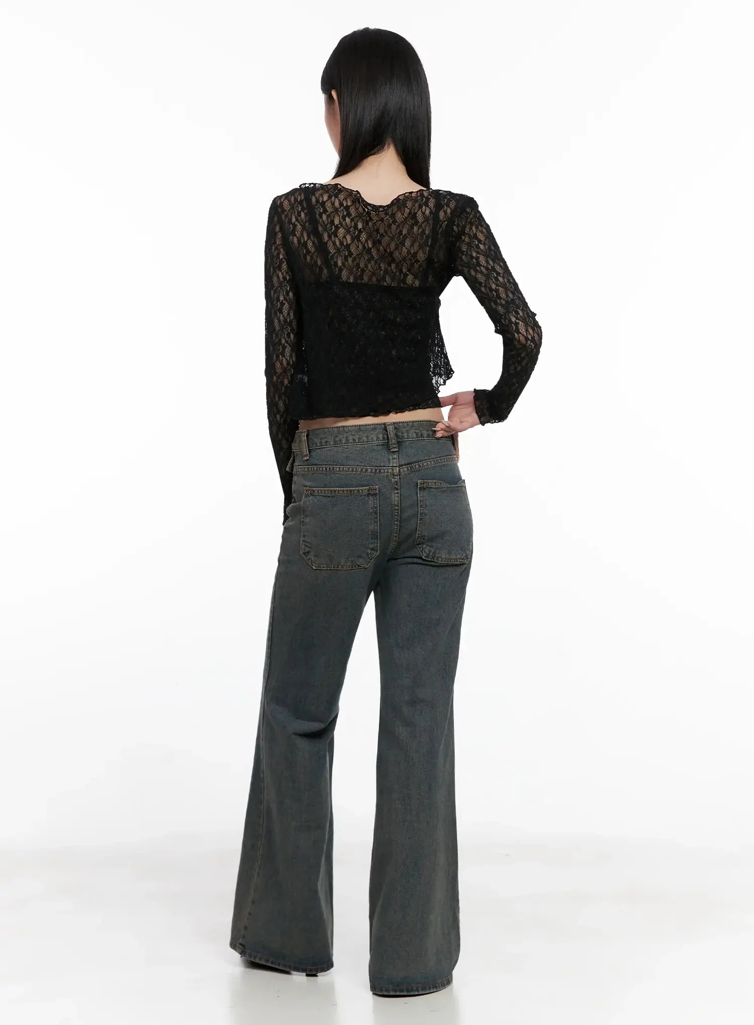 Cardigan with Lace Straps IS508