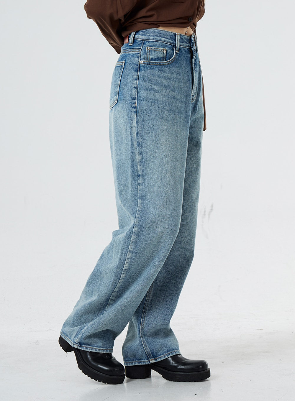 Washed Wide Jeans CS05