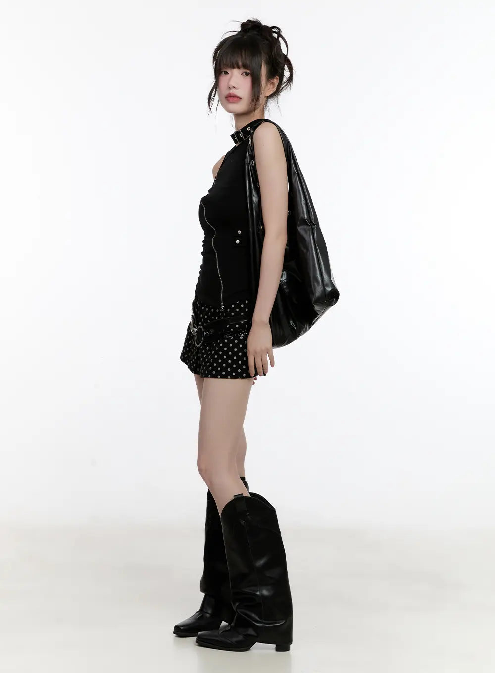 Polka Dot Ruffle Detail Shorts CL504