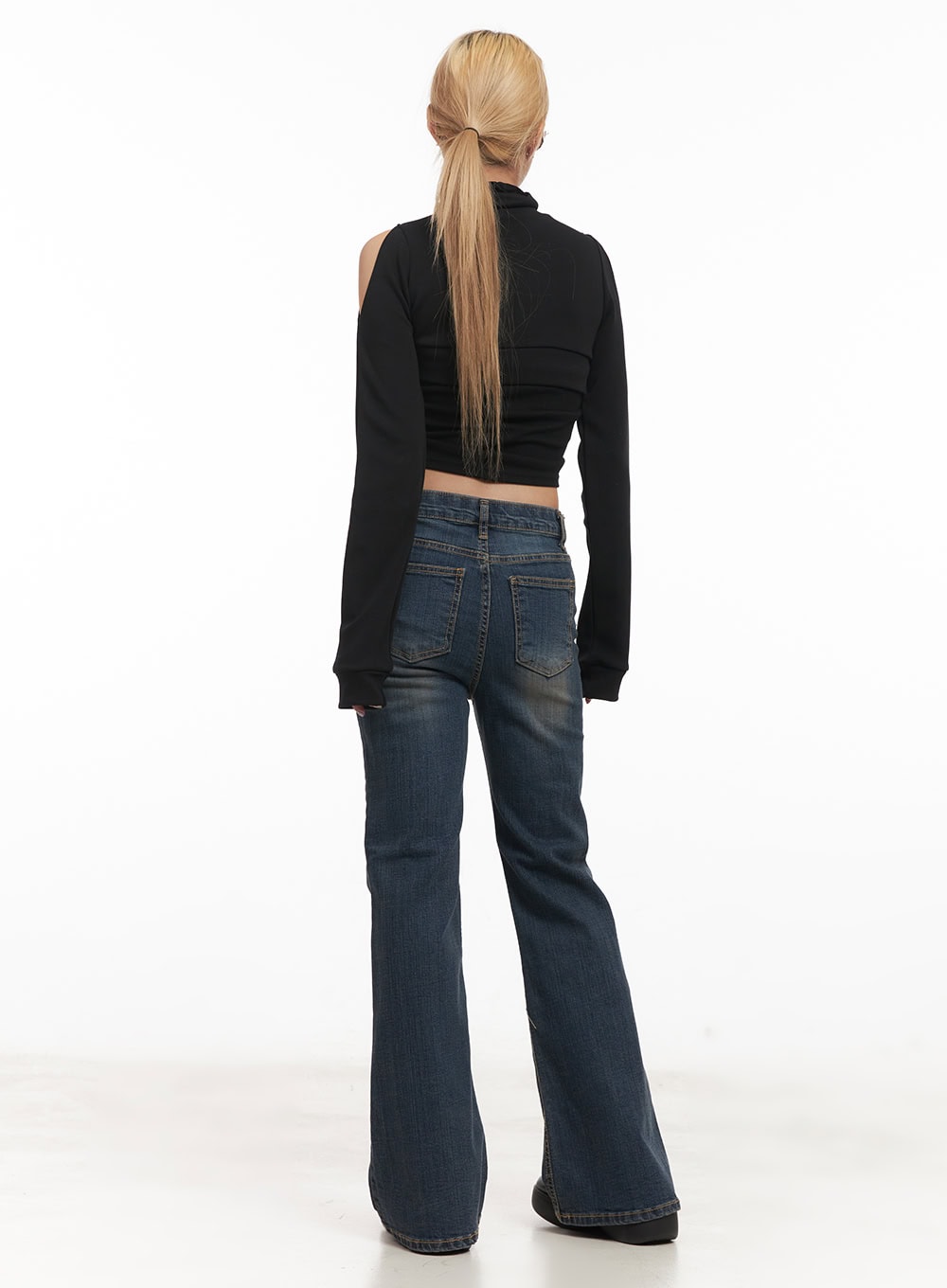 Zip-Up Cut-Out Bolero Top CM506