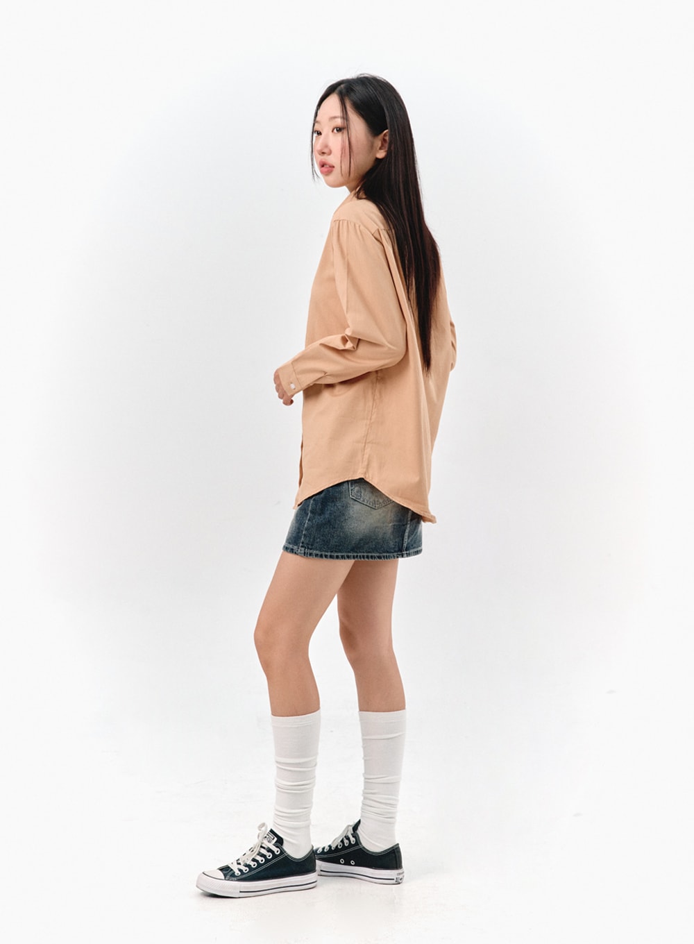 Solid Cotton Collar Shirt IS301