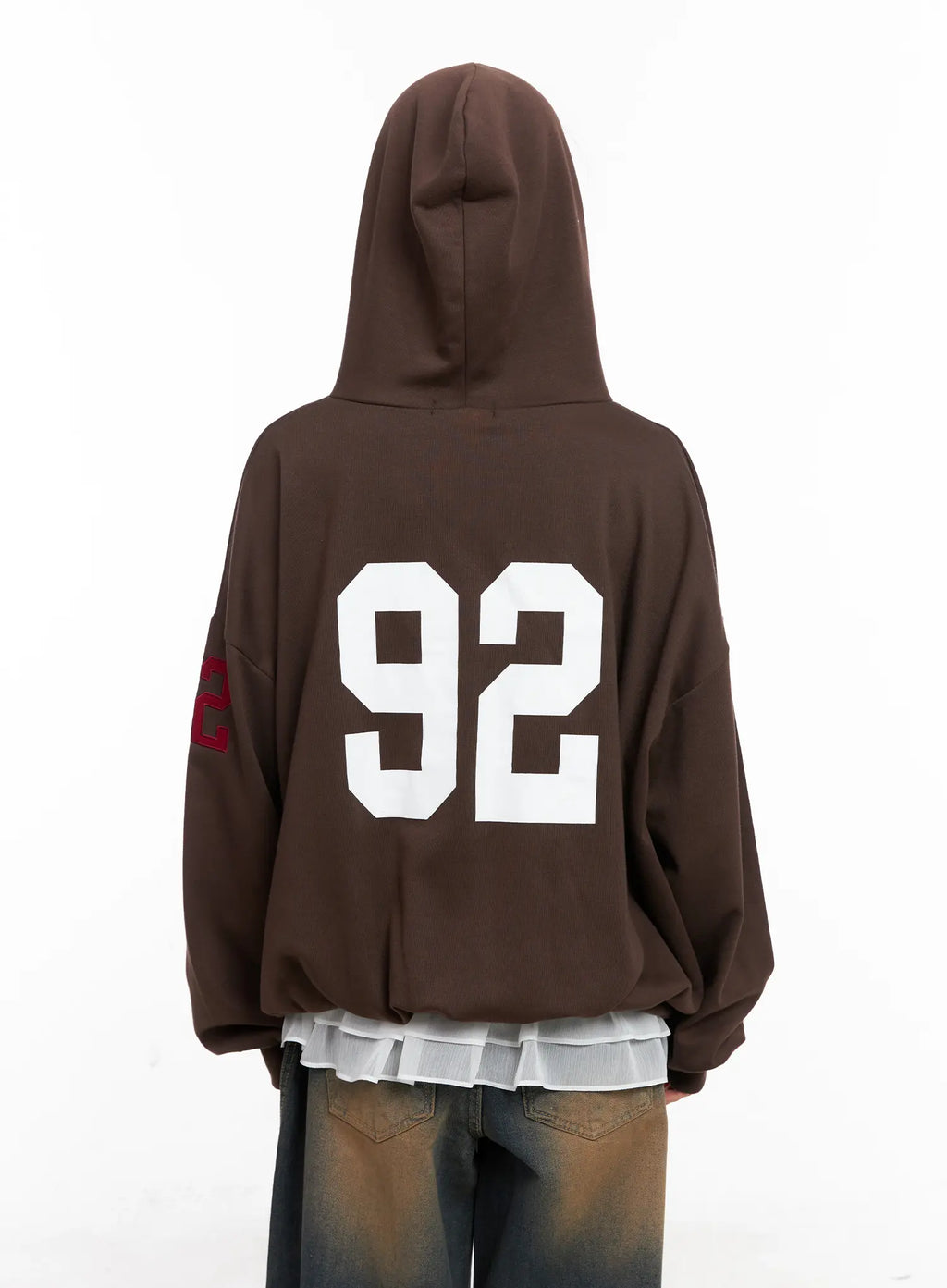 Oversized Graphic Zip-Up Hoodie CG519