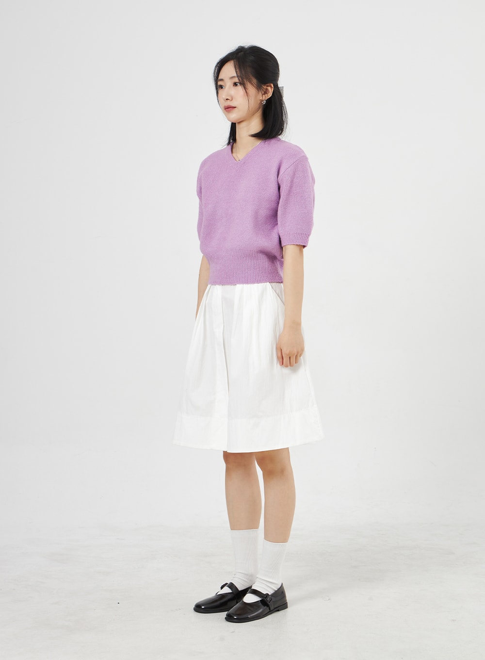 Half Sleeve V-Neck Sweater OA305