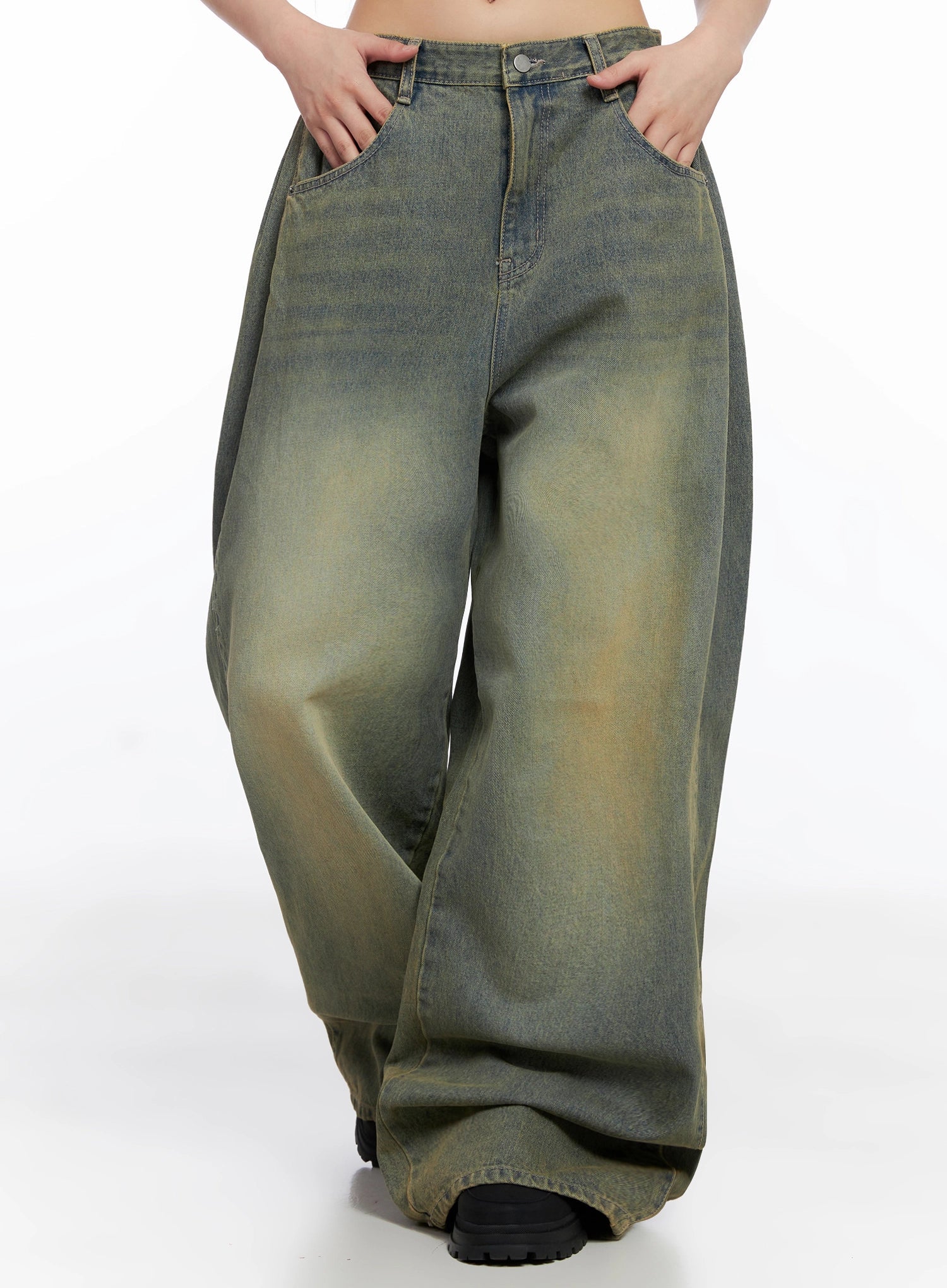 Milana Vintage Washed Baggy Jeans IS525