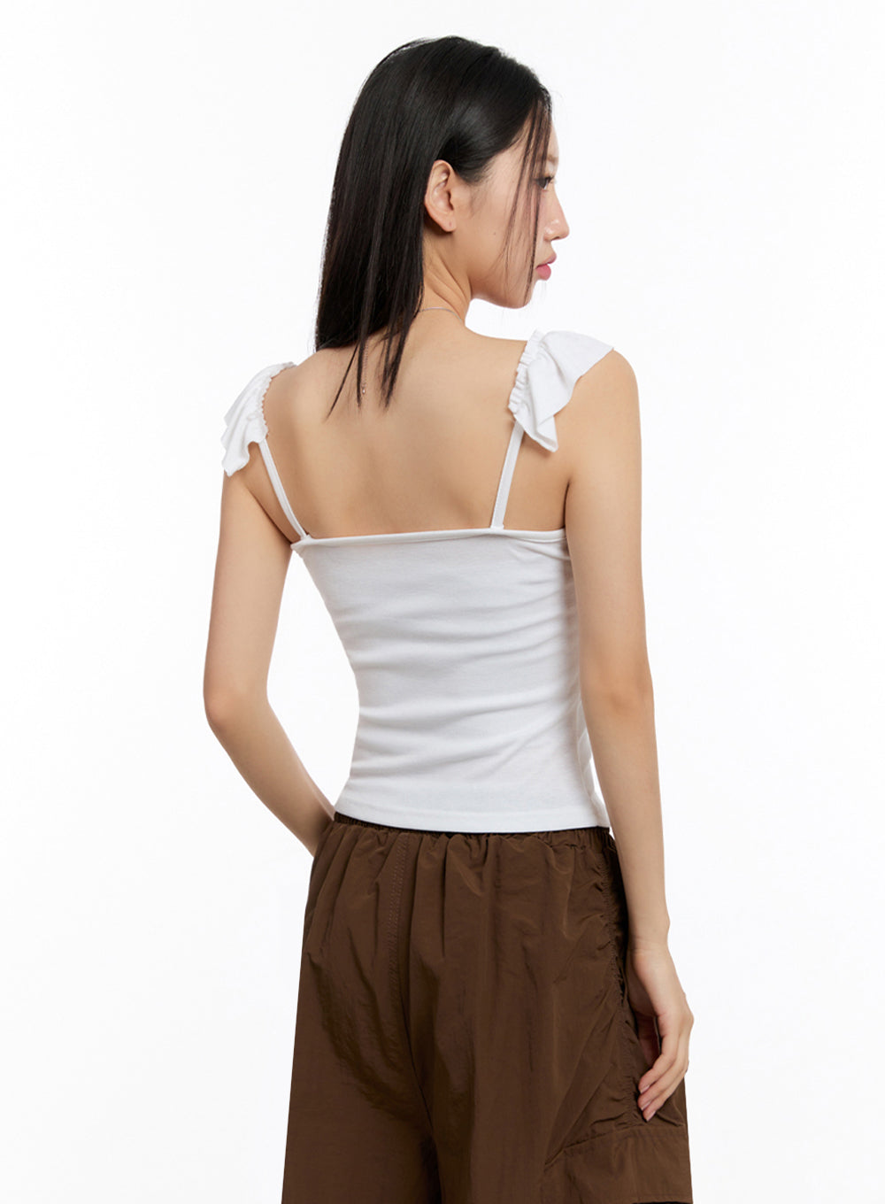 Slim-Fit Frill Tank Top IU509