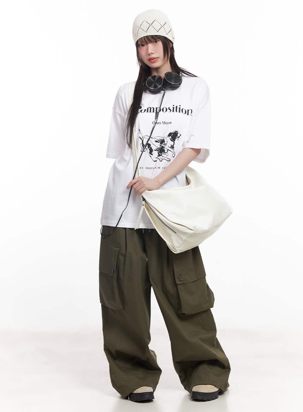 Balloon-Fit Baggy Cargo Pants CY520