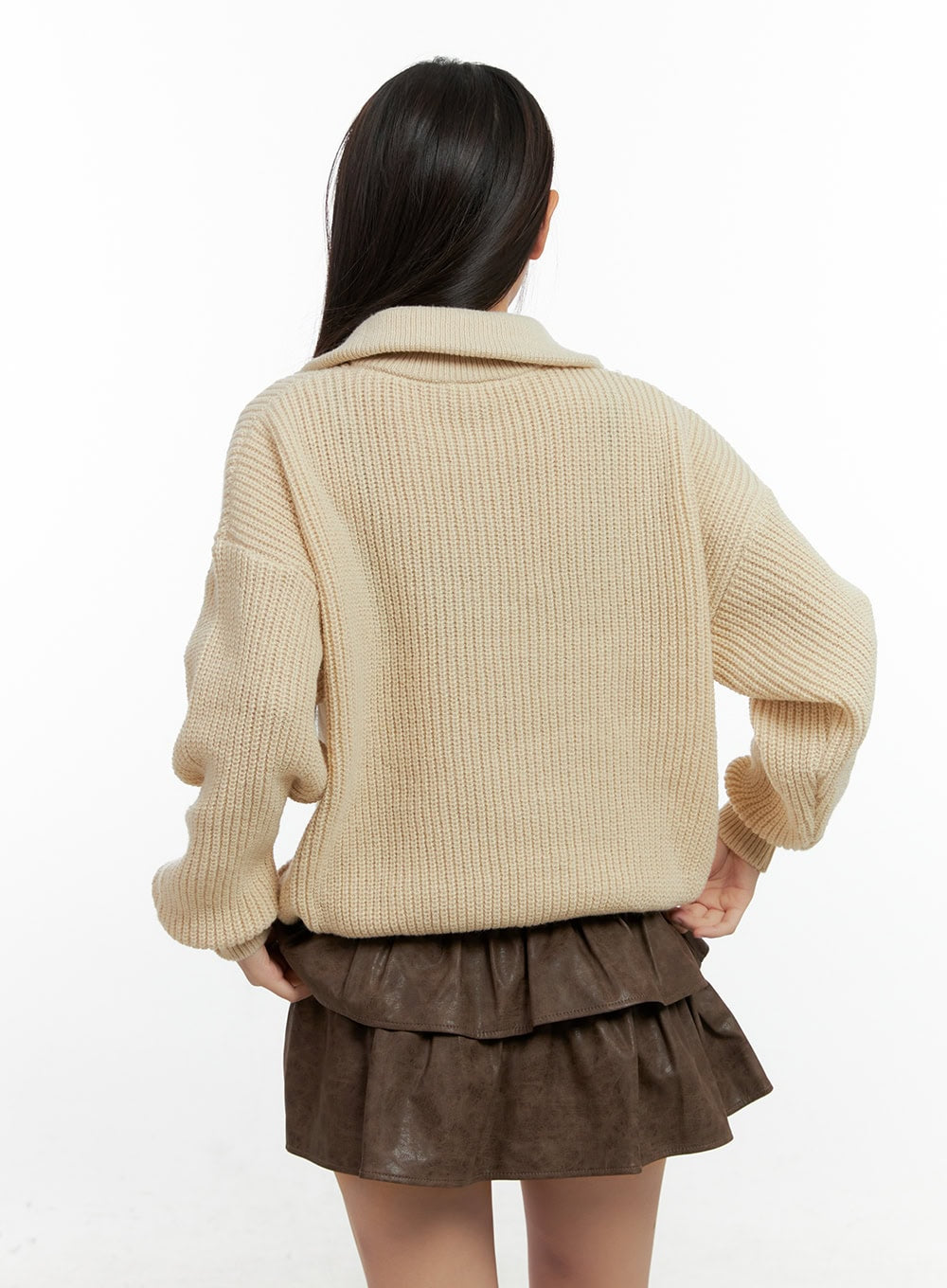 Cozy Knit Half Zip Sweater CN412