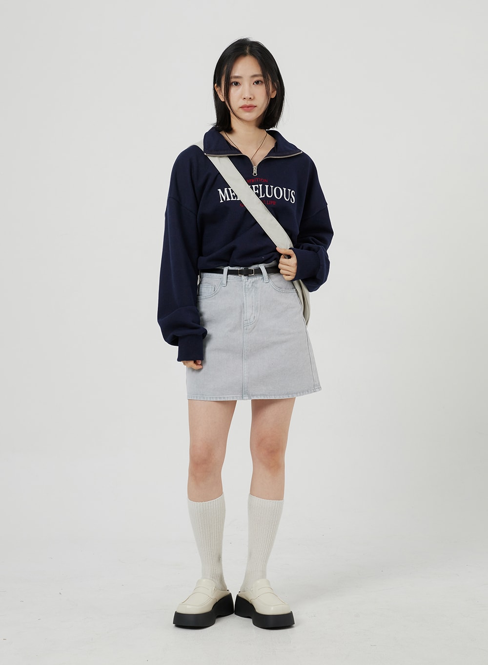 Oversized Half Zip-Up OF316