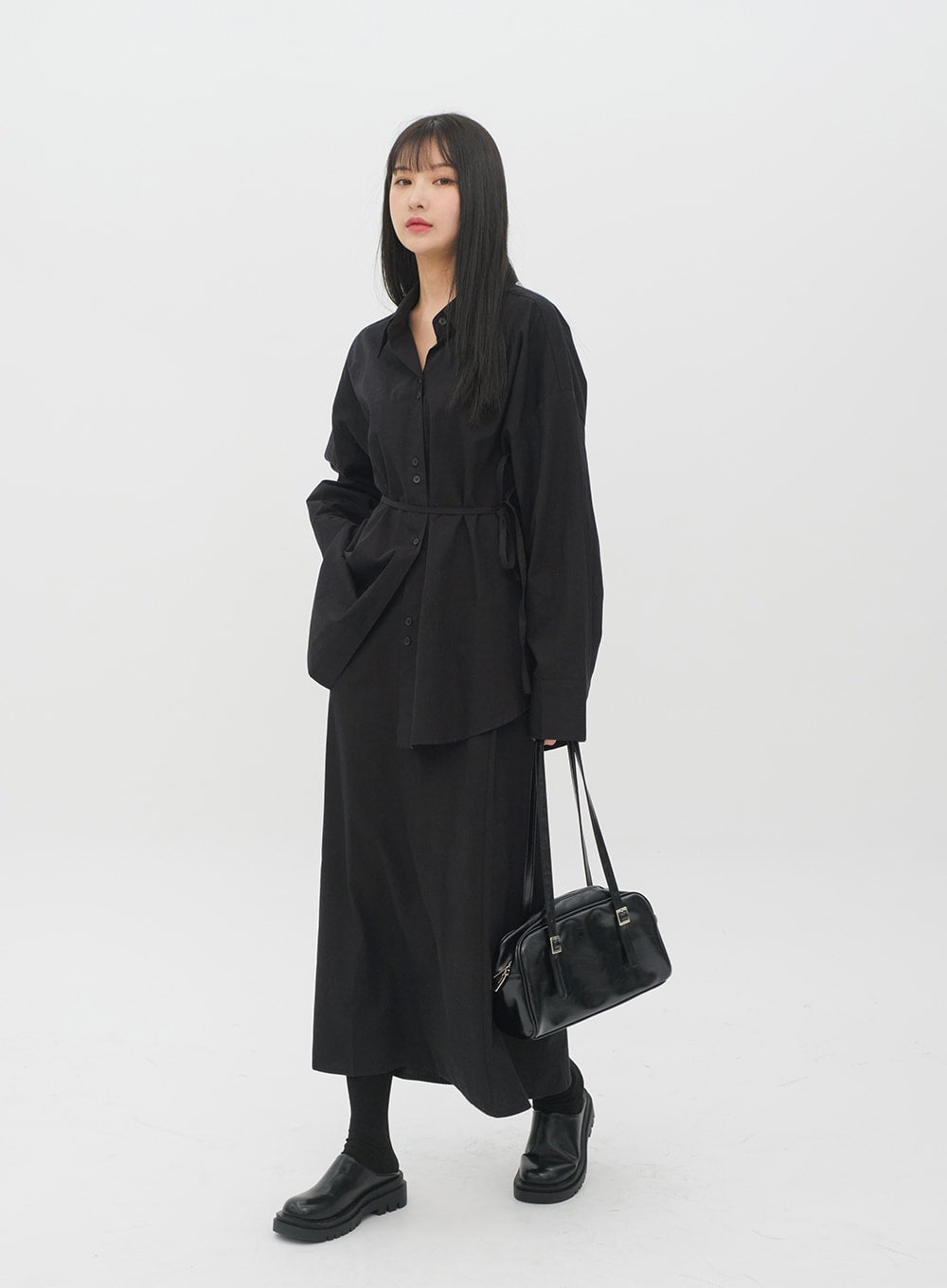 Maxi Shirt with Waist Strap J21