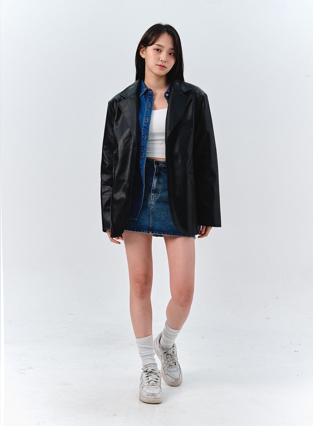 Washed Denim Mini Skirt OO316