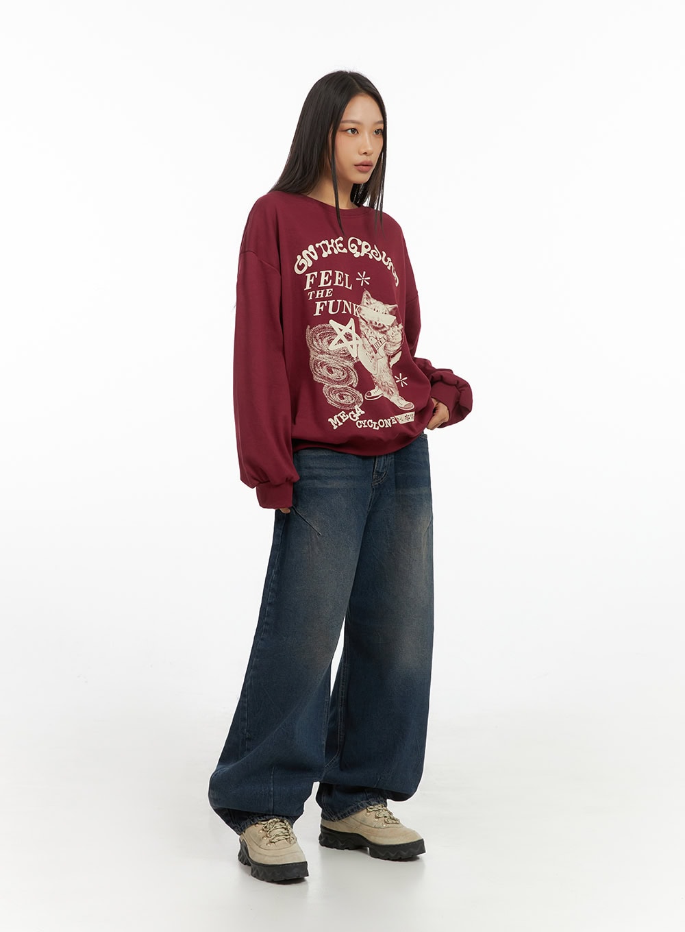 Graphic Cotton Sweatshirt IS427