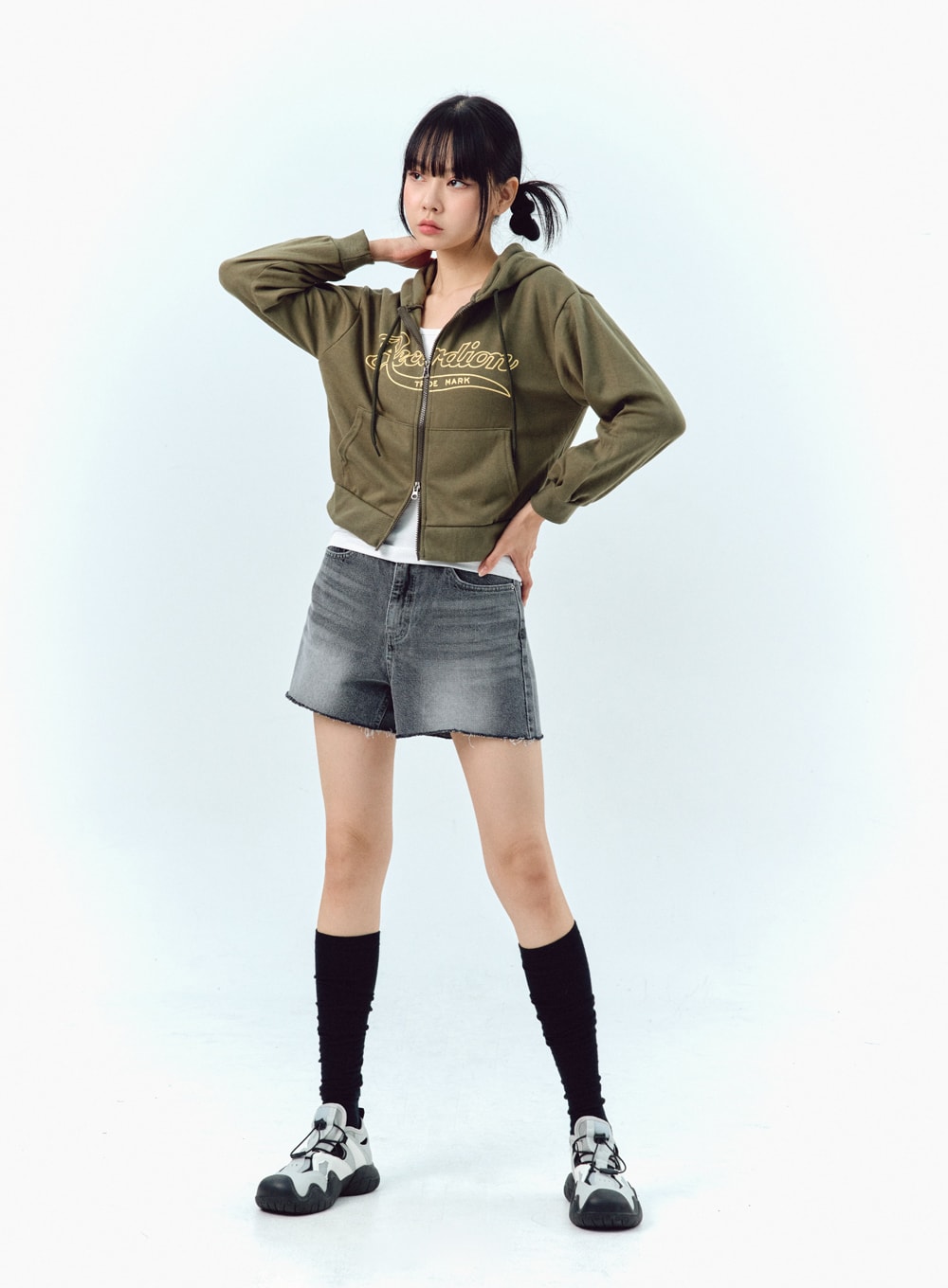 Two-Way Zip-Up Hoodie IG304