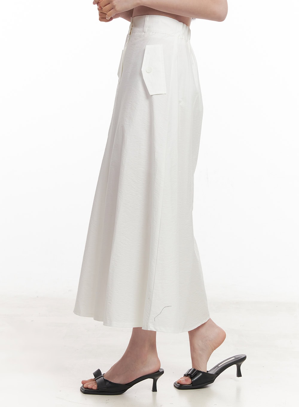 Flare Cotton Maxi Skirt IY513