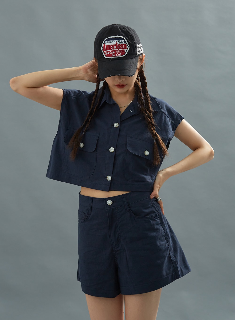 Linen Crop Shirt CU22