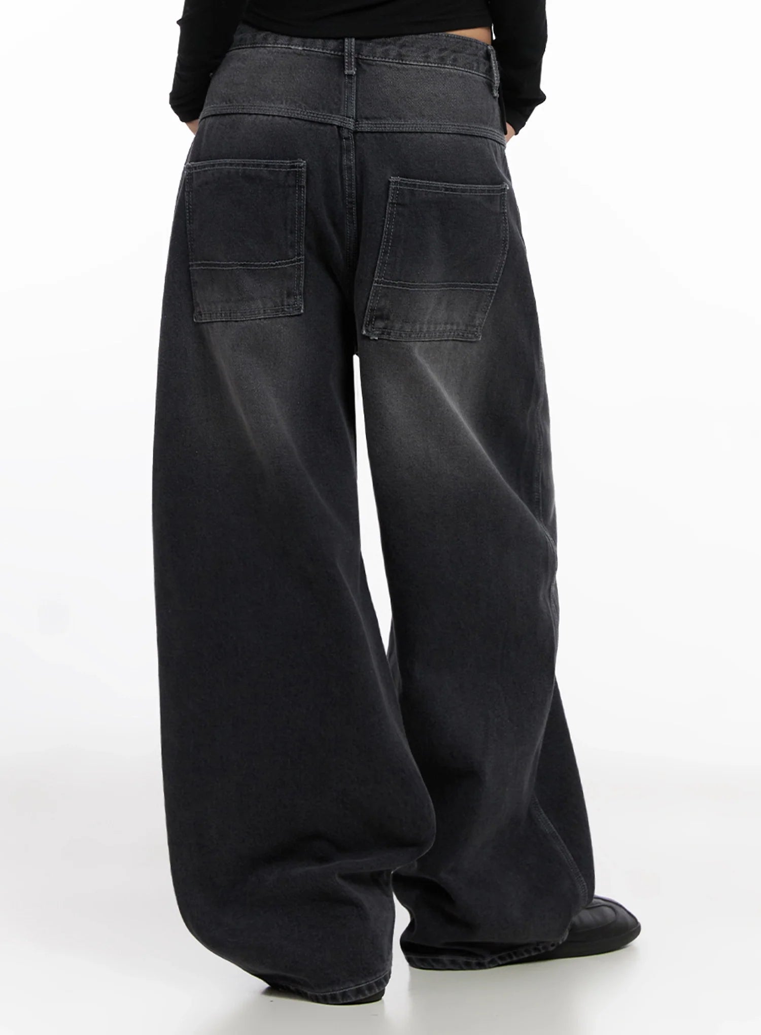Casual Wide-Leg Baggy Jeans IS515