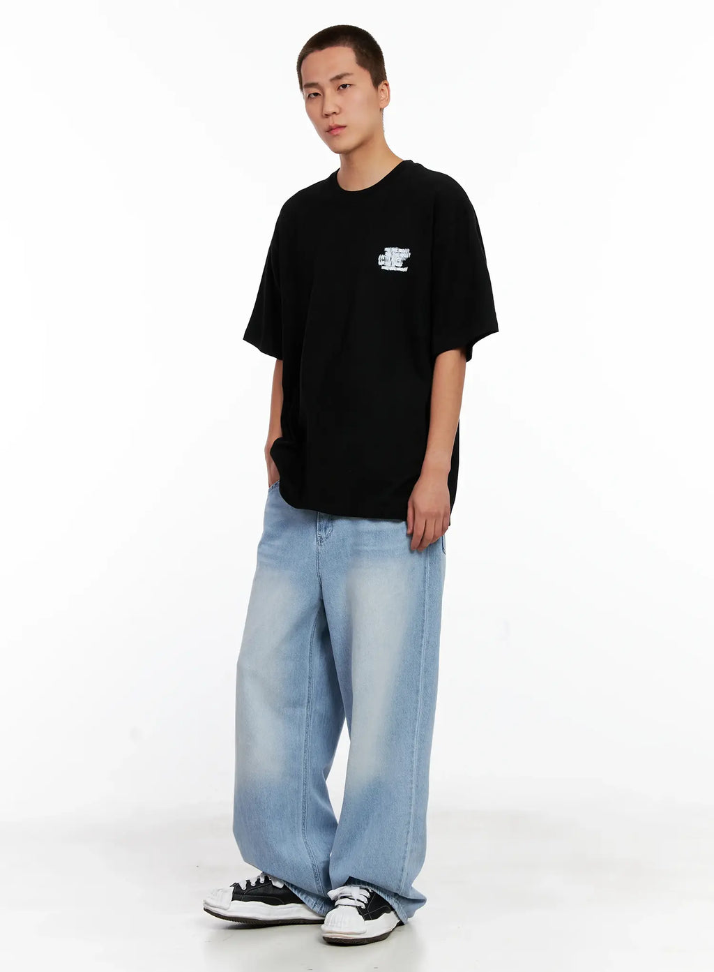 Men's Oversized Blurred Graphic Tee IG508