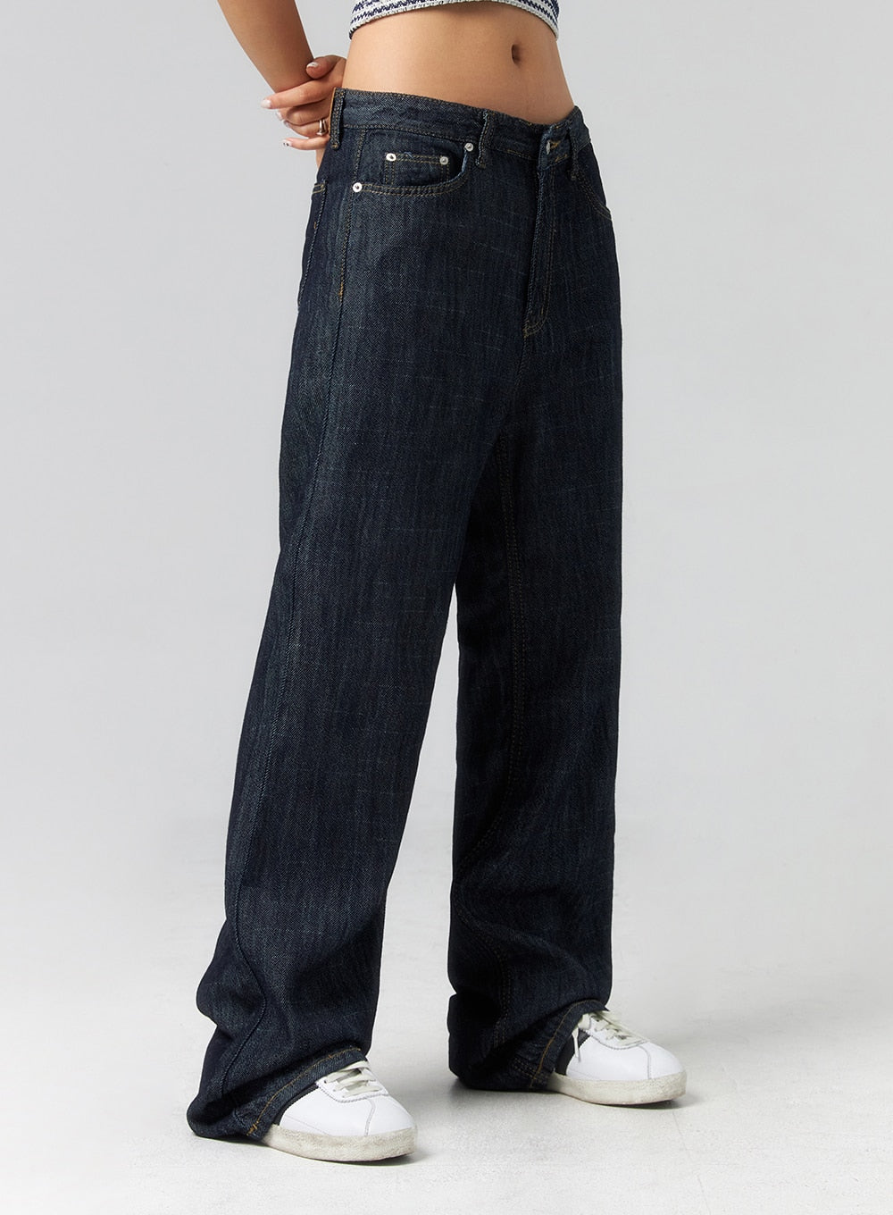 Wide Leg Dark Wash Jeans CL320