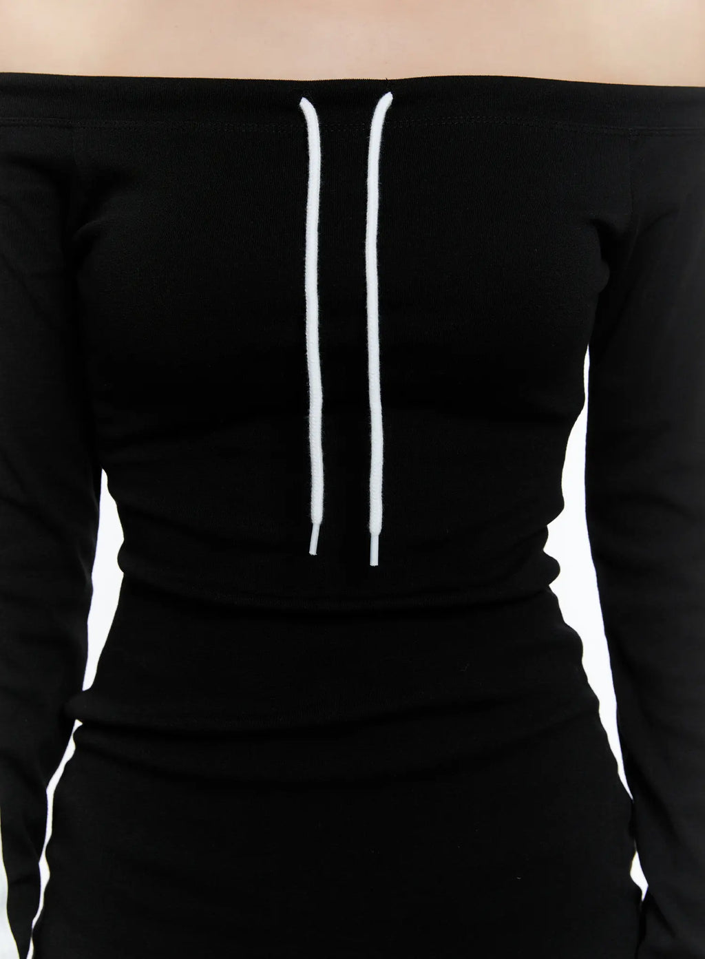 Sporty Off-Shoulder Knit Dress CS518