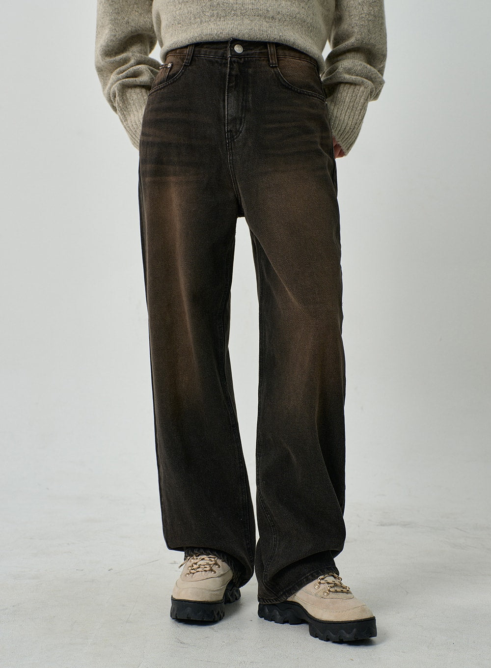 Washed Wide Leg Jeans CD14