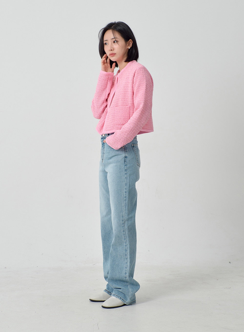 Light Wash Wide Leg Jeans OJ331