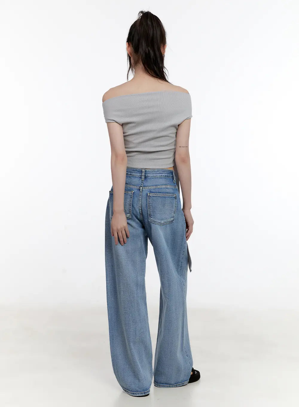 Off-Shoulder Tie Wrap Top CL504