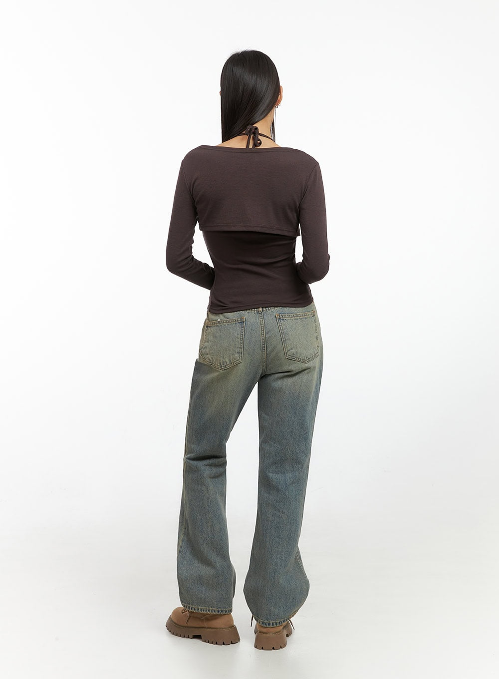 Solid Strap Bolero Cardigan and Cami Set IS427