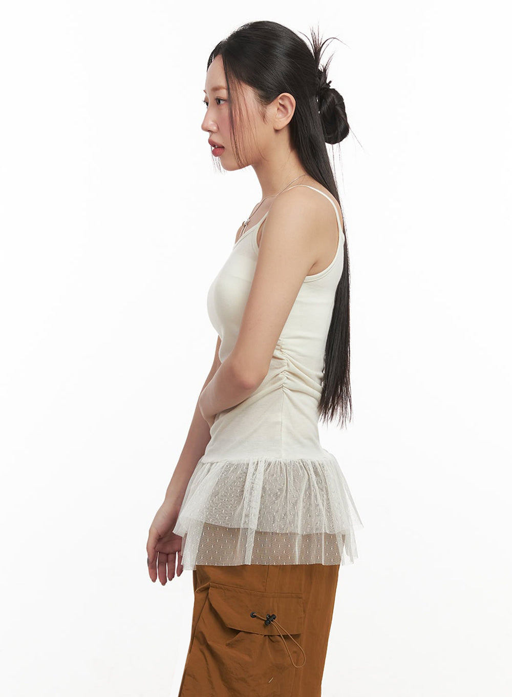 Polka-Dot Layering Skirt Cami Top IM525