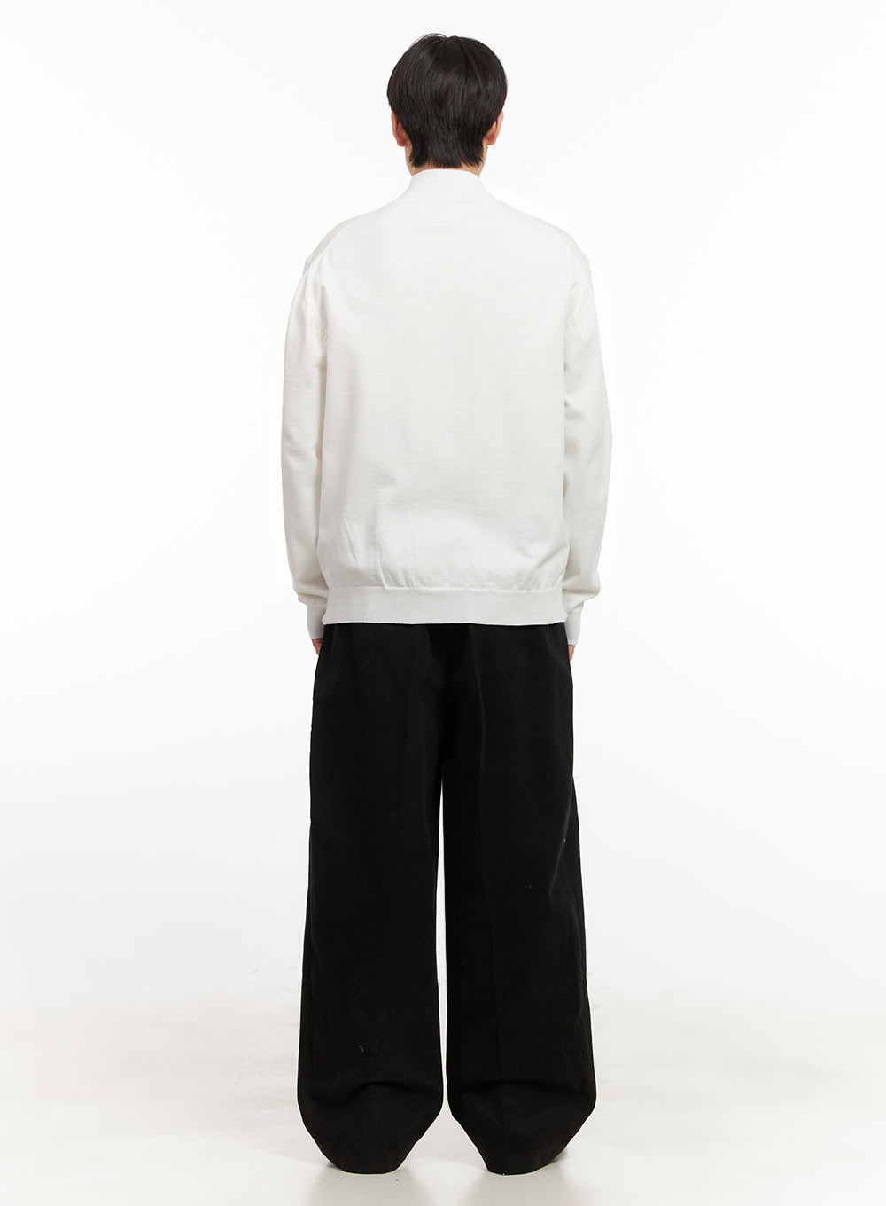 Men's Fleece Lined Wide-Fit Pintuck Pants IJ517