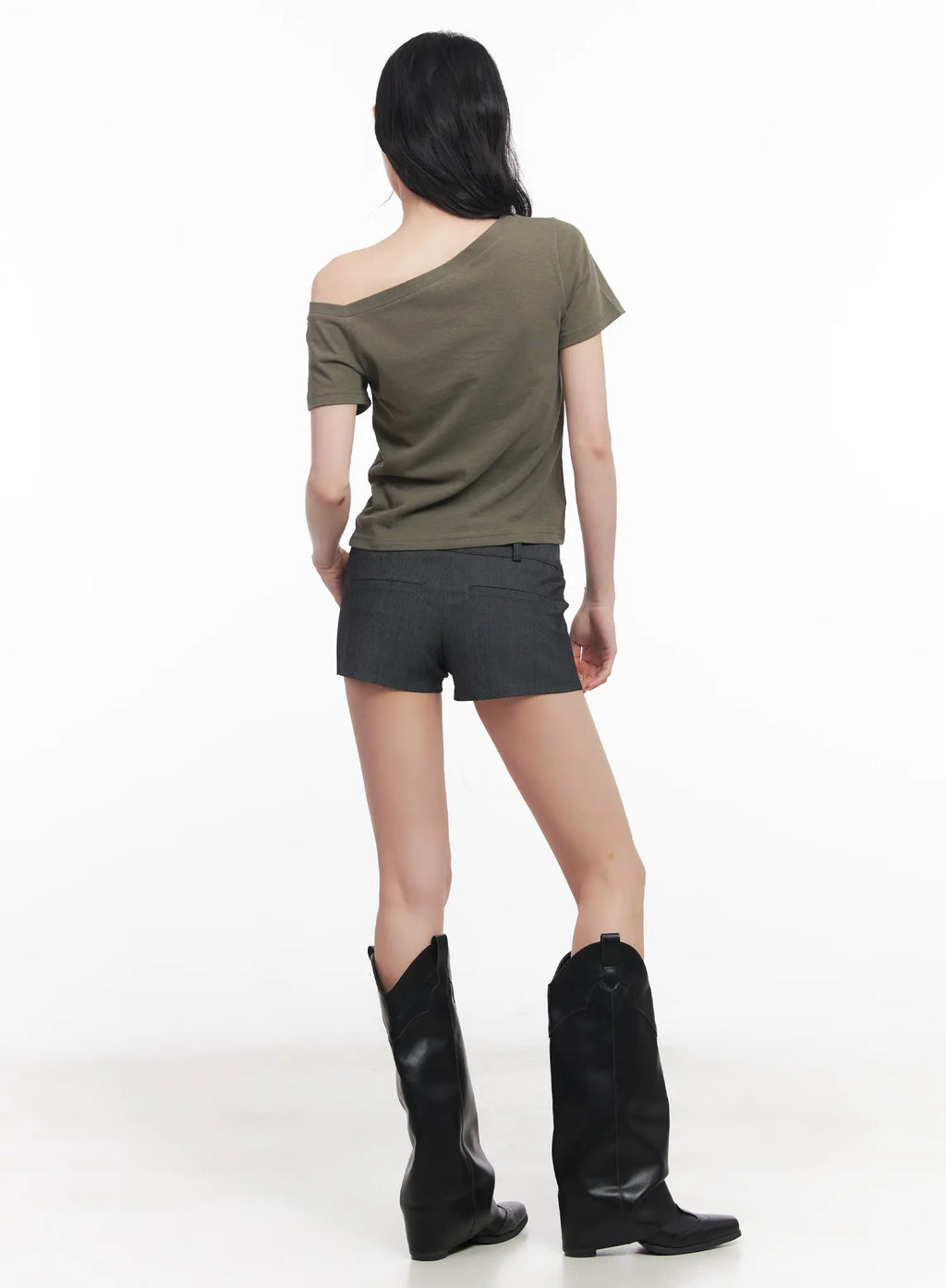 Low-Waist No-Fade Denim Shorts CU511