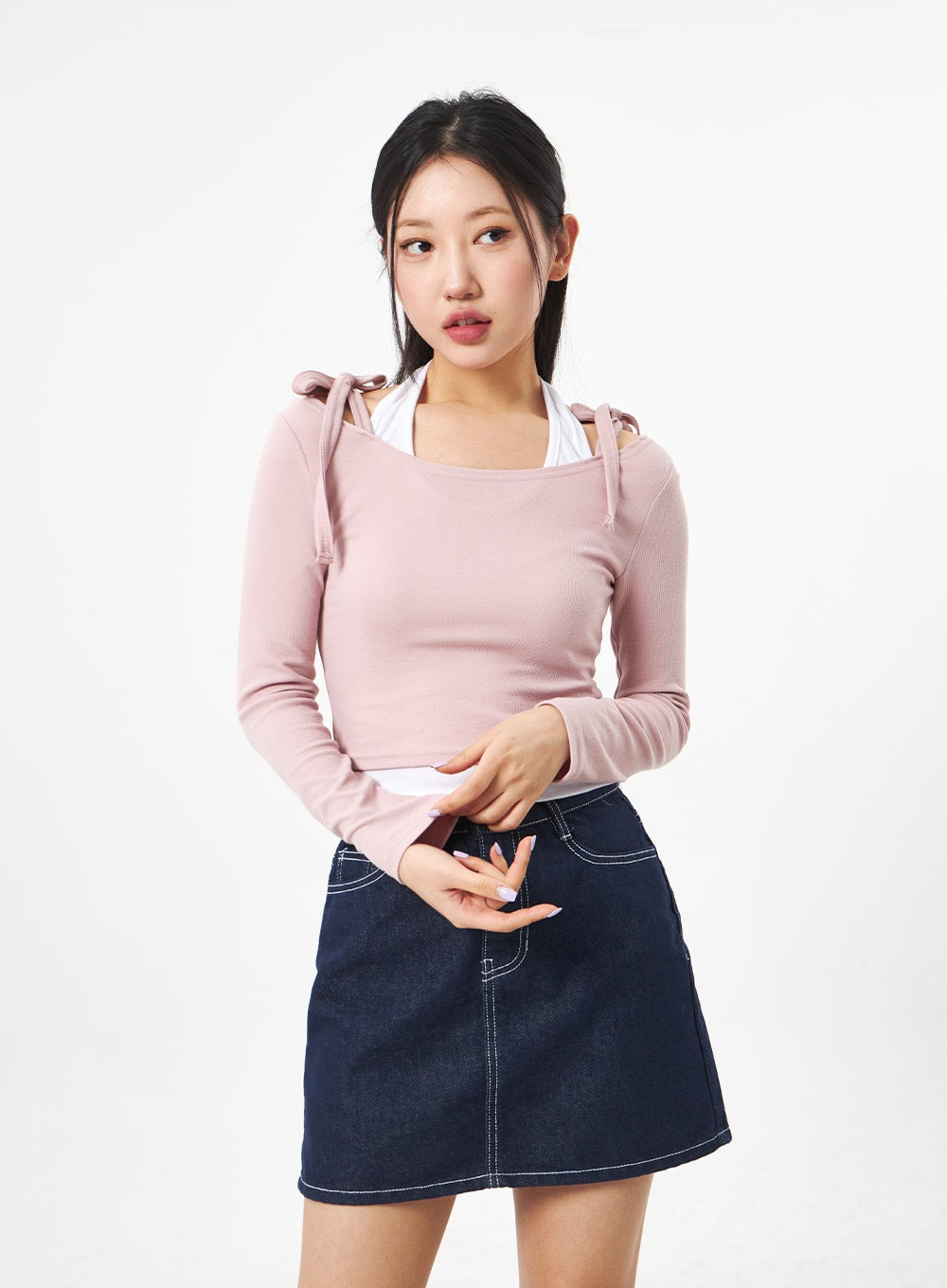 Ribbon Cropped Top CA306