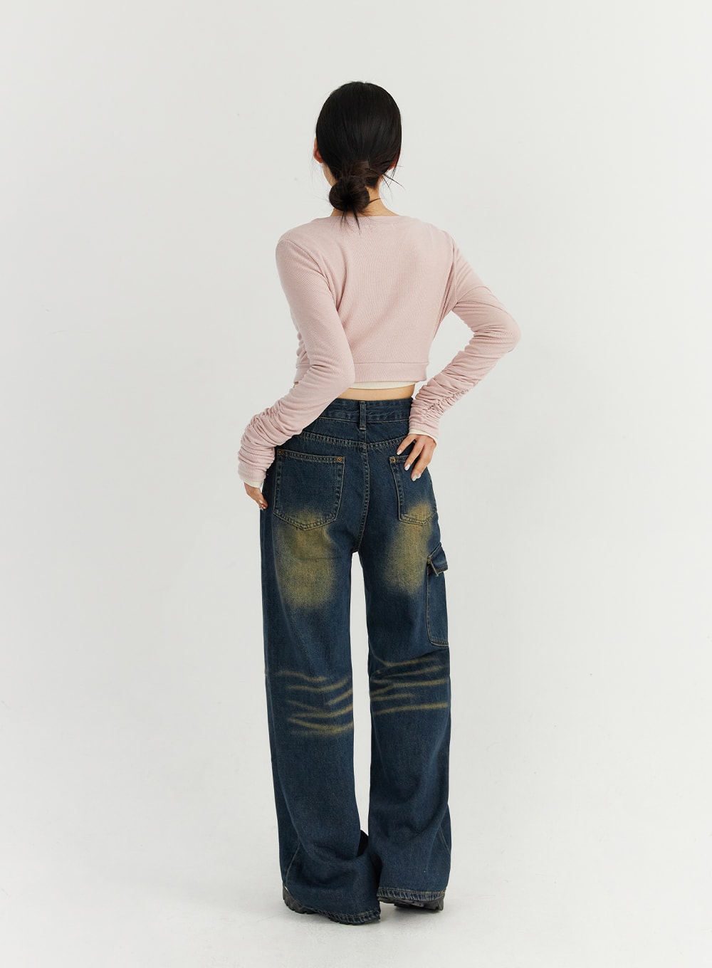 Ruched Button Down Cardigan CO319