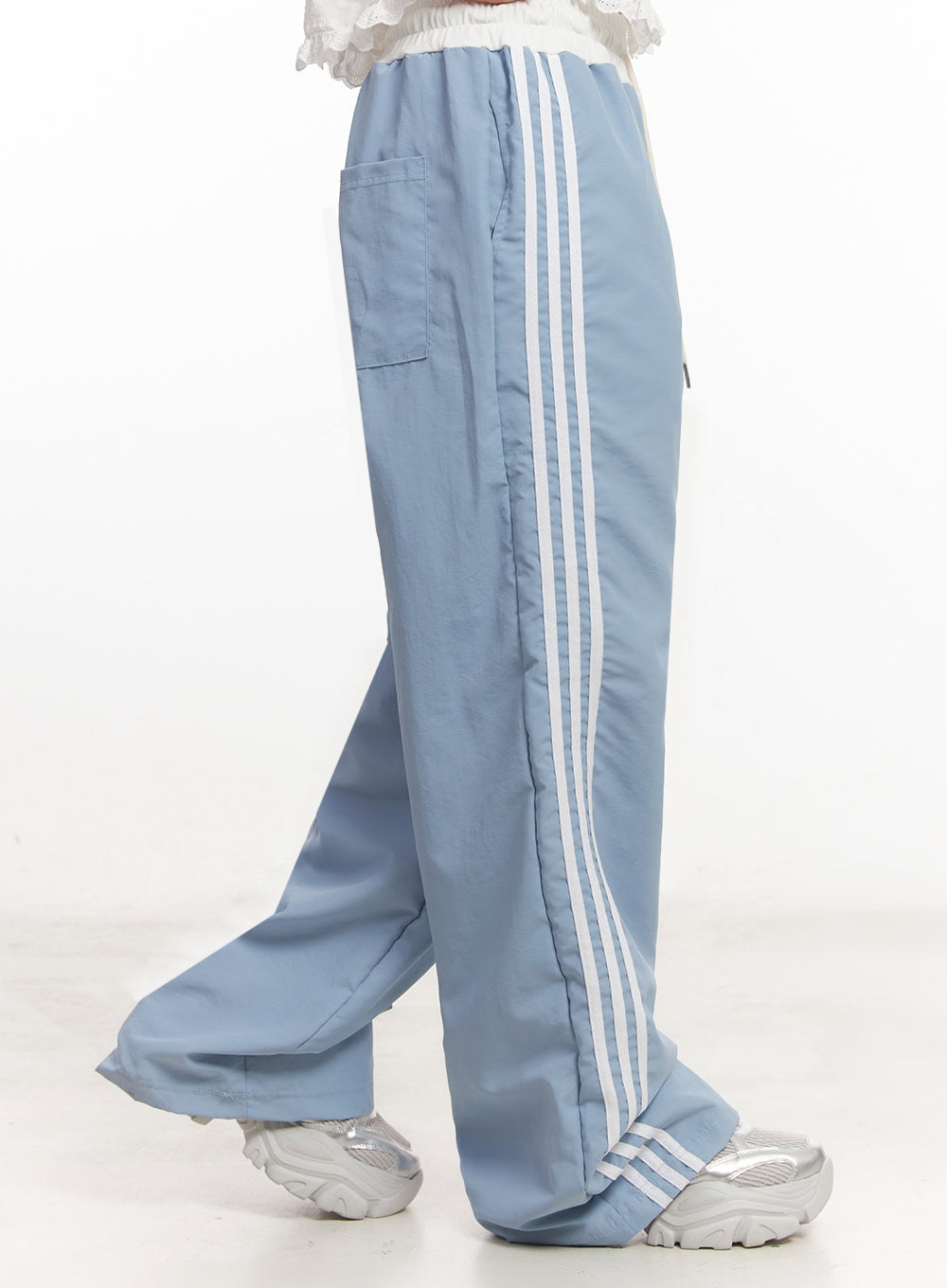 Striped Nylon Track Pants IA525