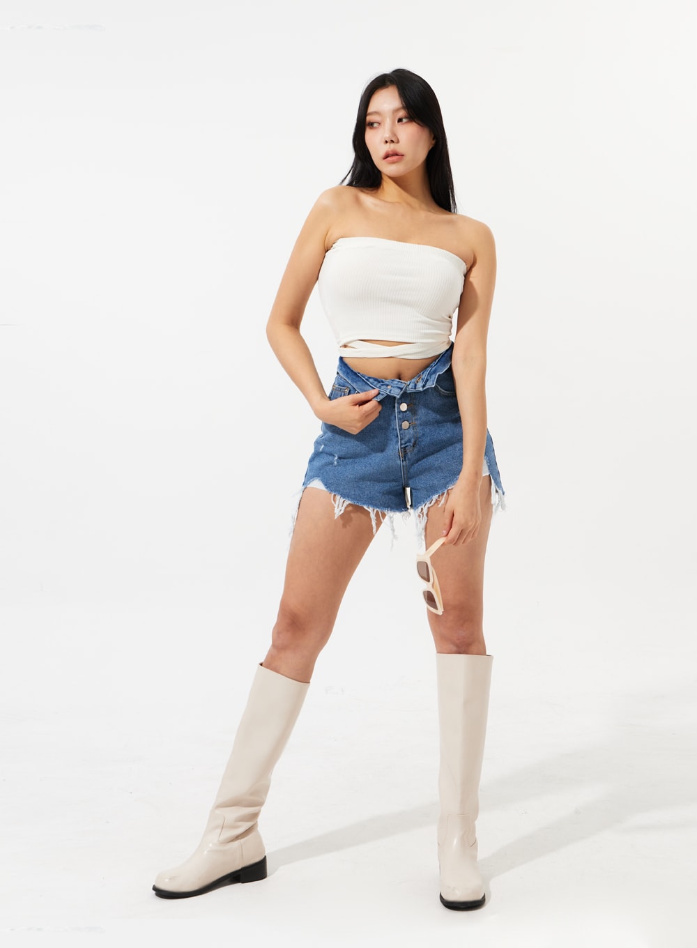 High Waist Denim Shorts IM308