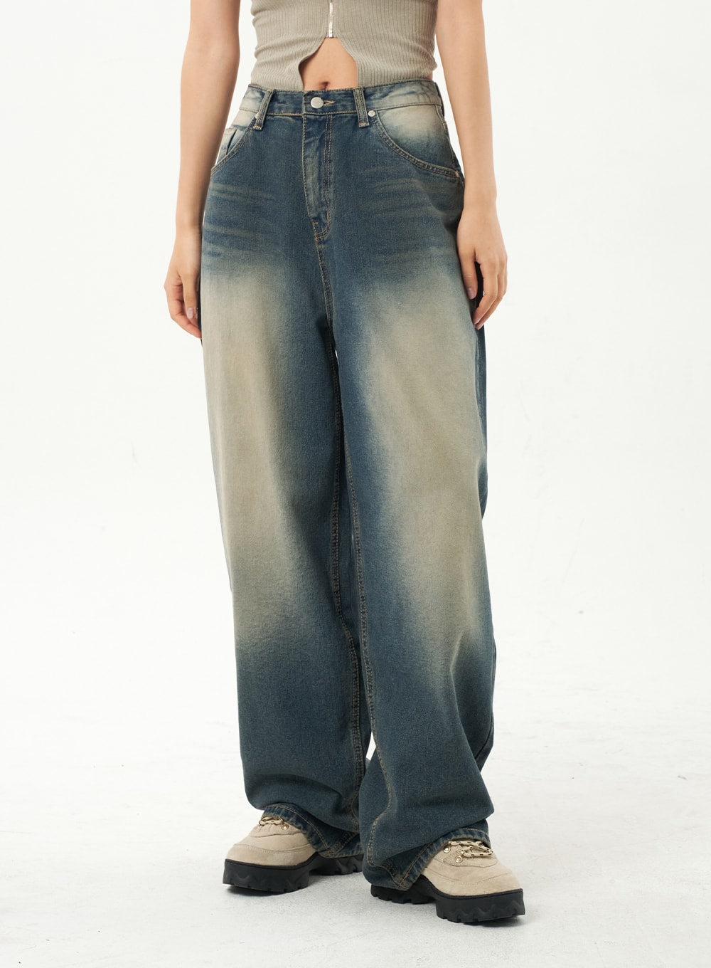 Mid-Rise Baggy Jeans CA325