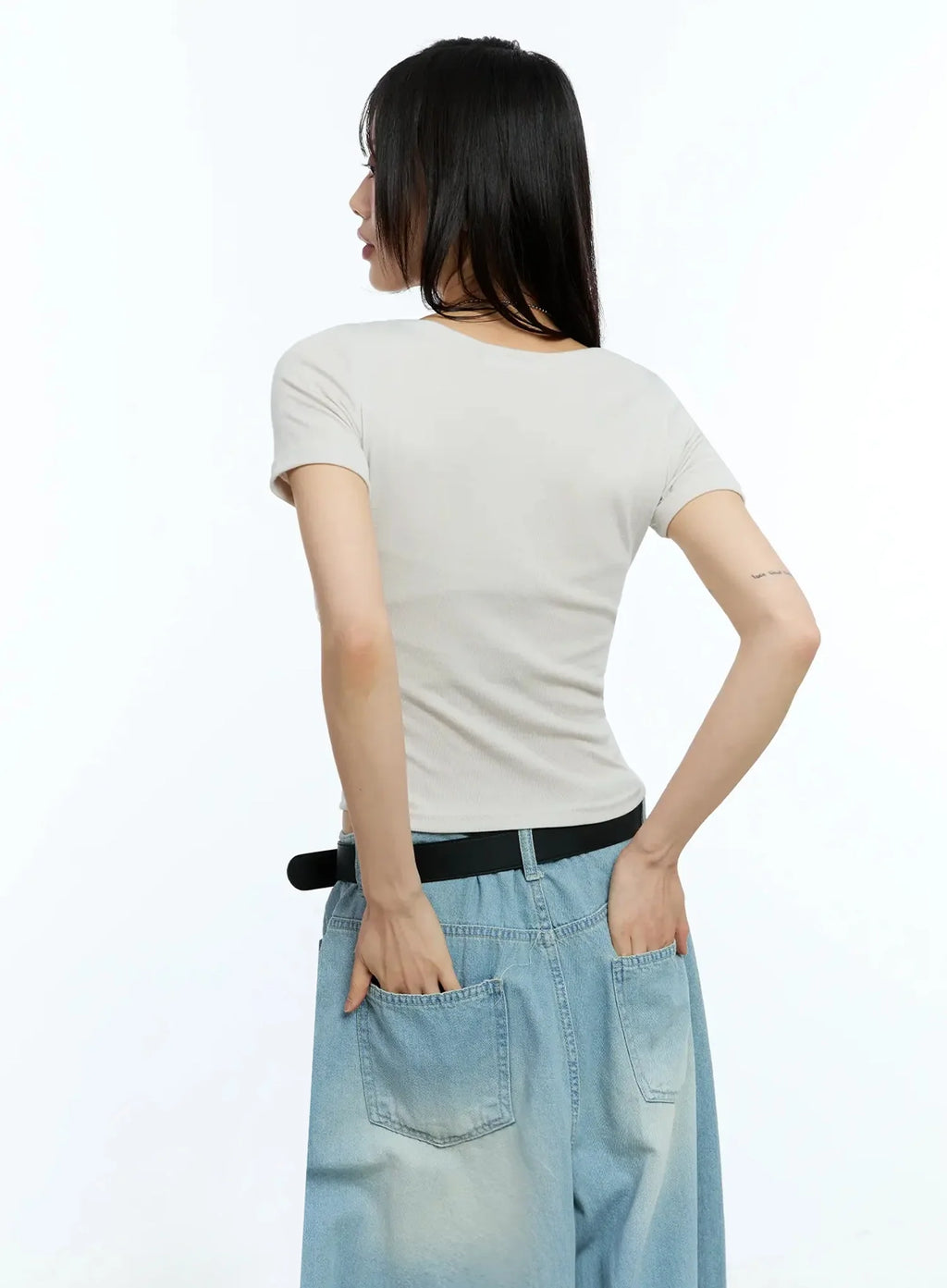 Ribbon Detail Crop Top IU524