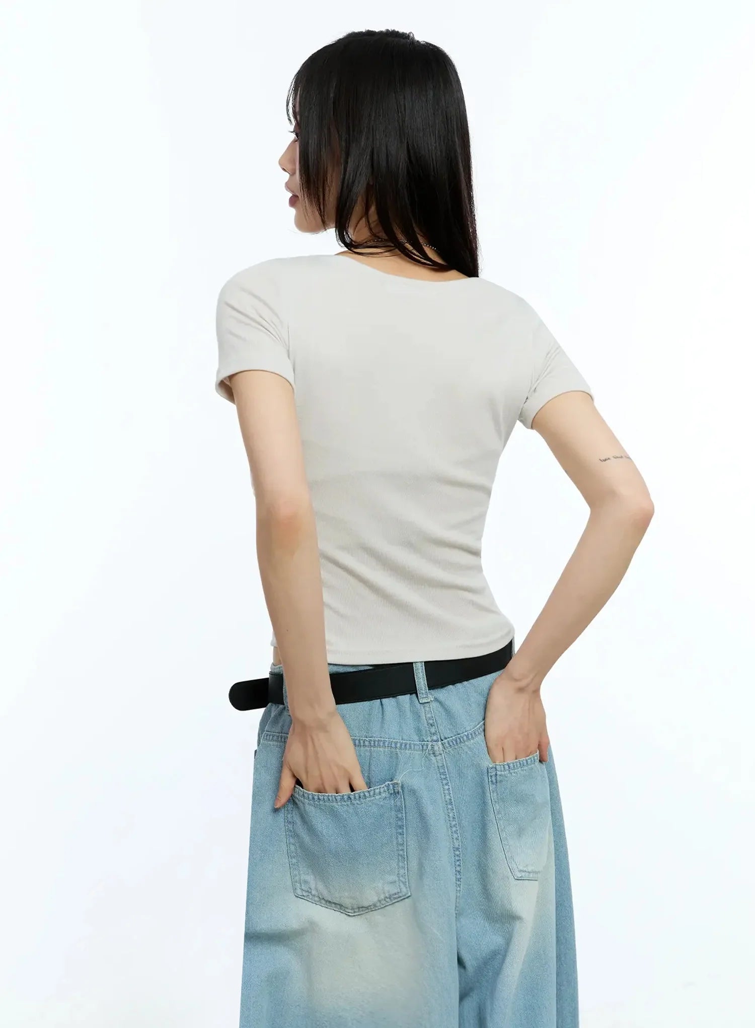 Ribbon Detail Crop Top IU524