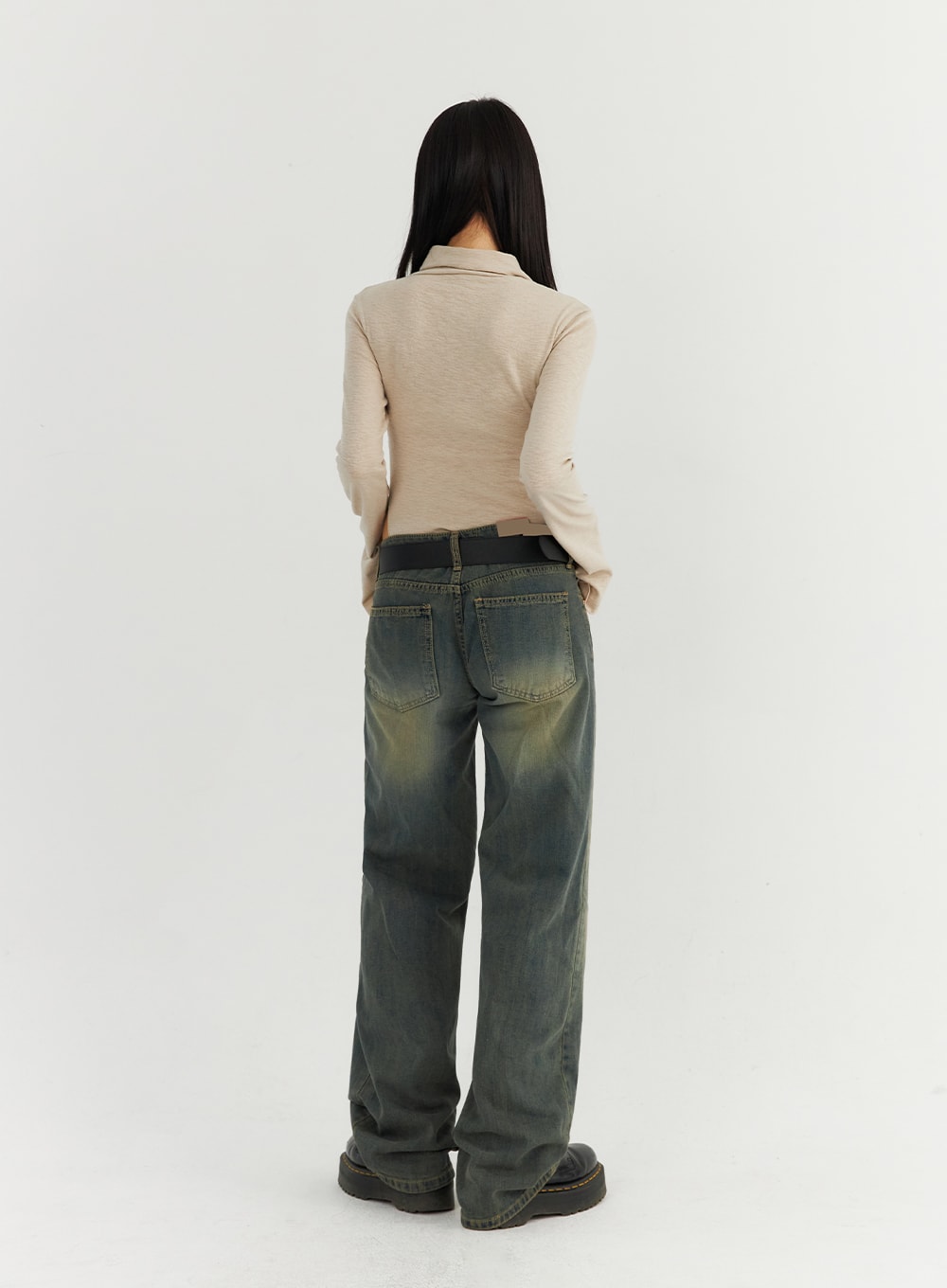 Long Sleeve Top with High Neck Collar CO319