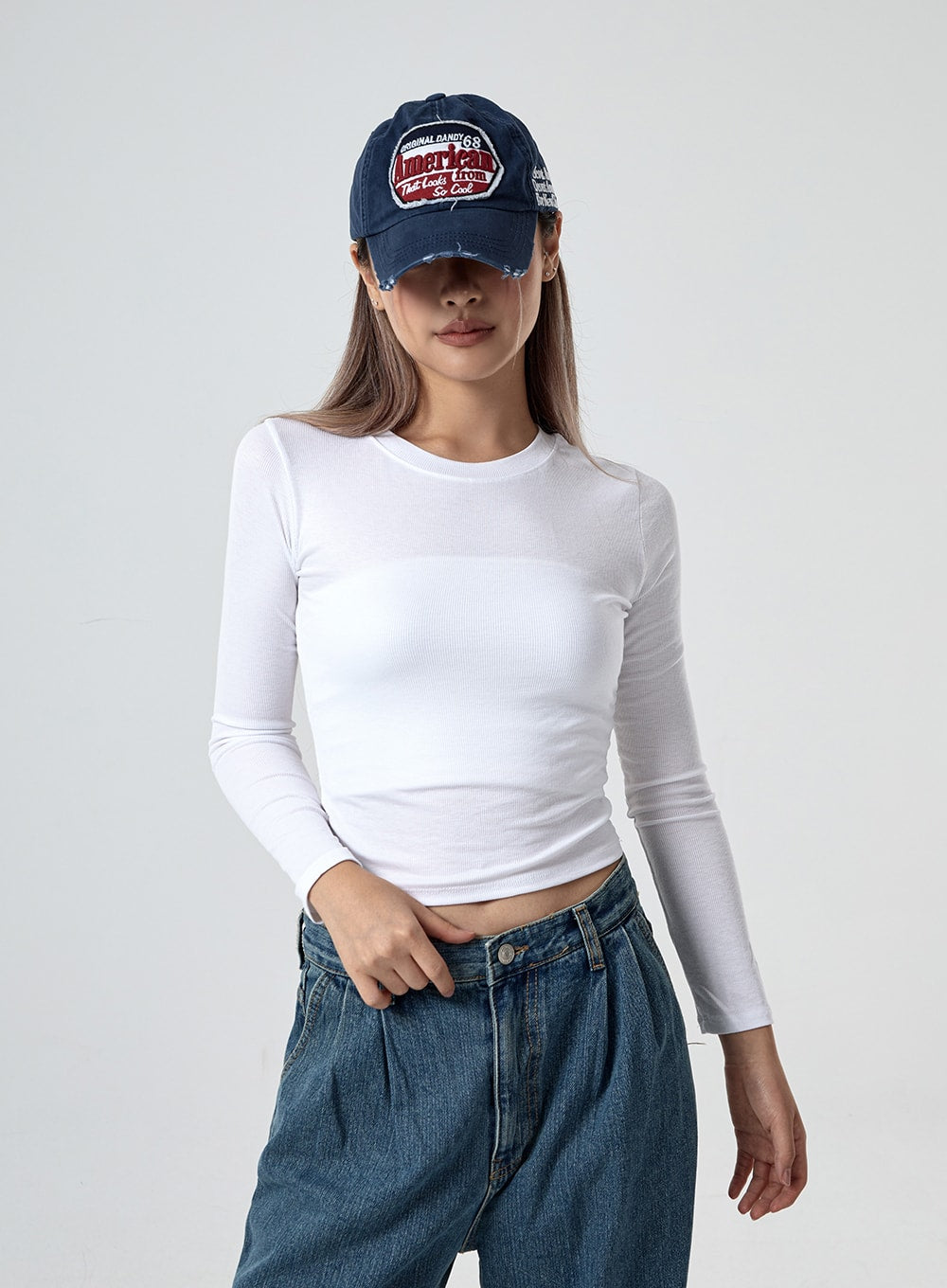 Basic Long Sleeve Crop Tee CG29