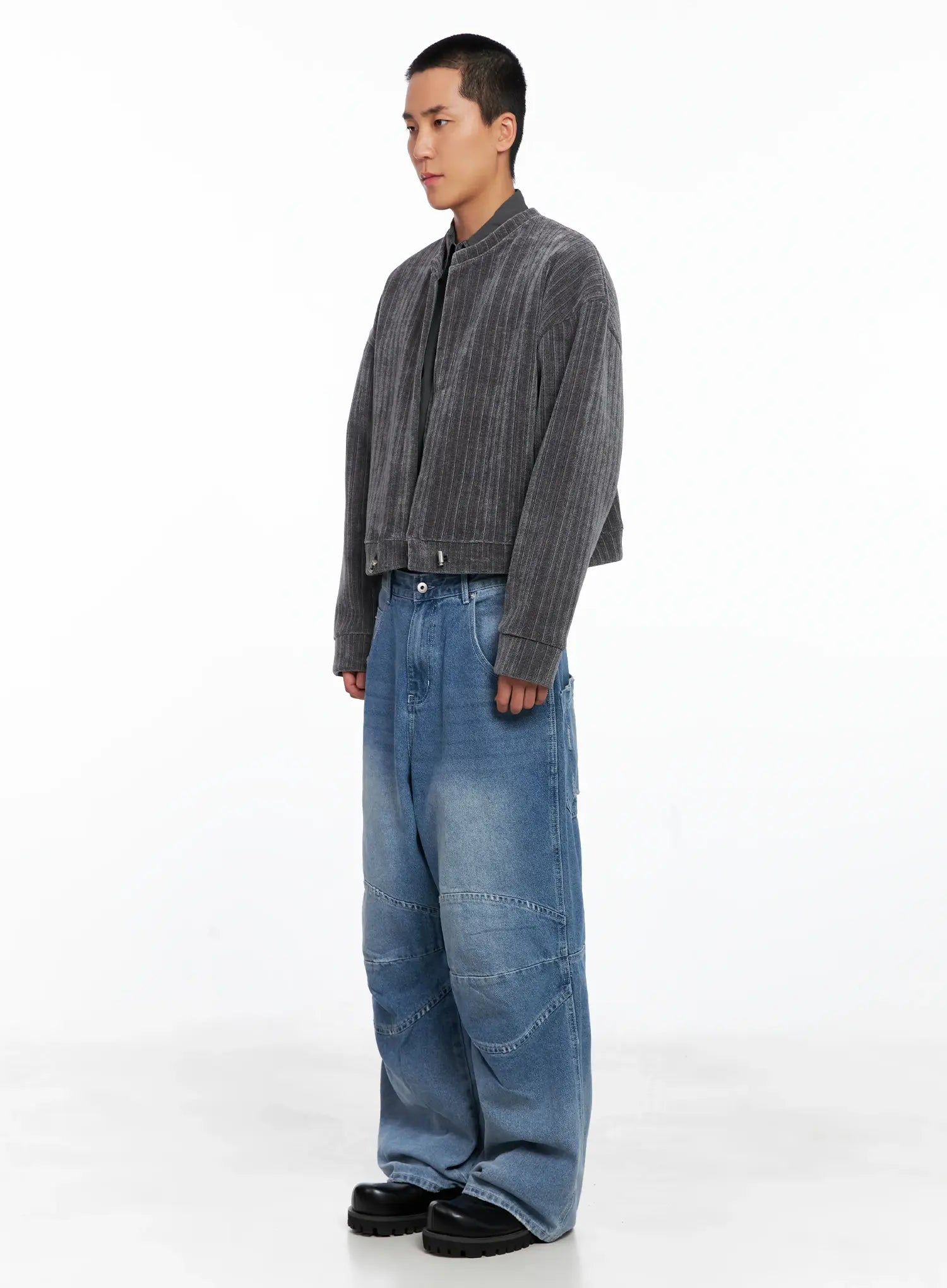 Men's Wide-Leg Biker Jeans IS510