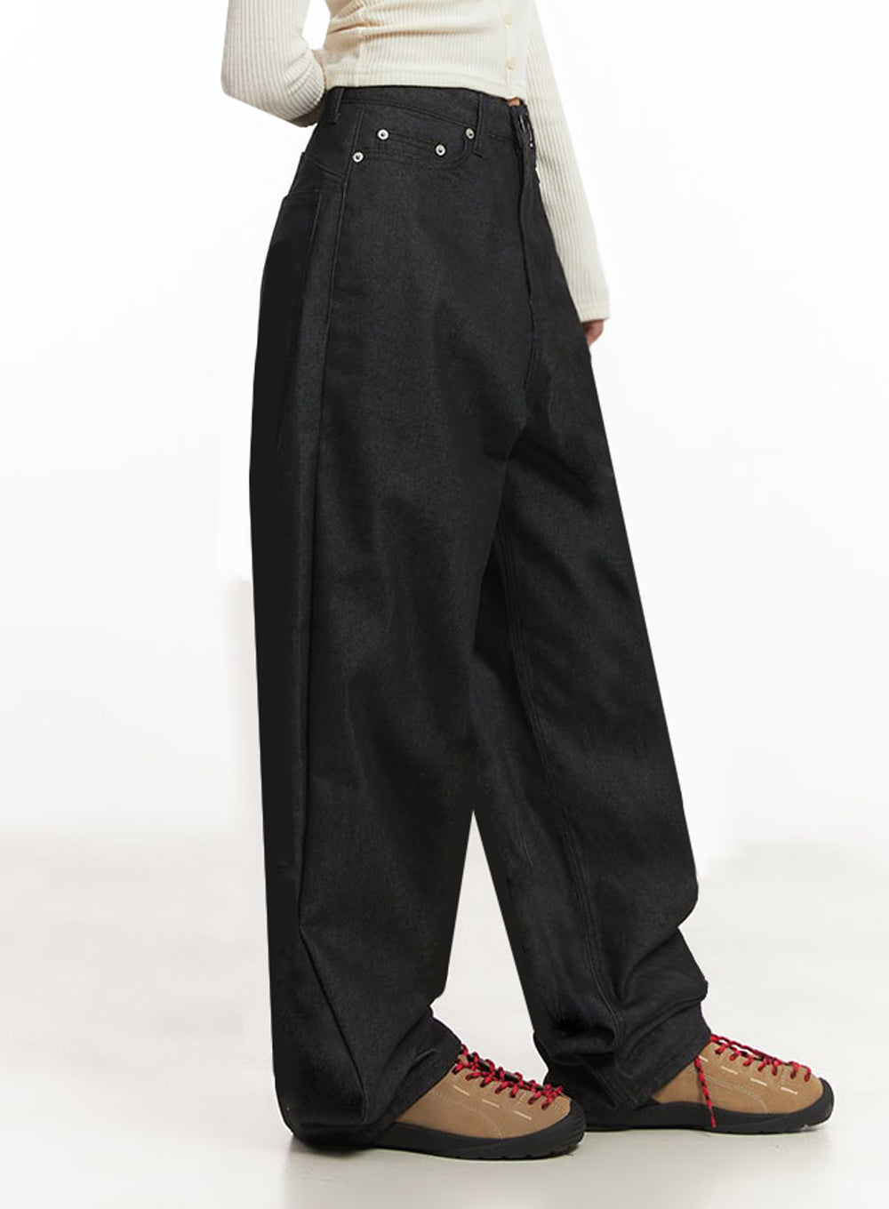 Kassandra Wide-Leg Baggy Jeans IA515