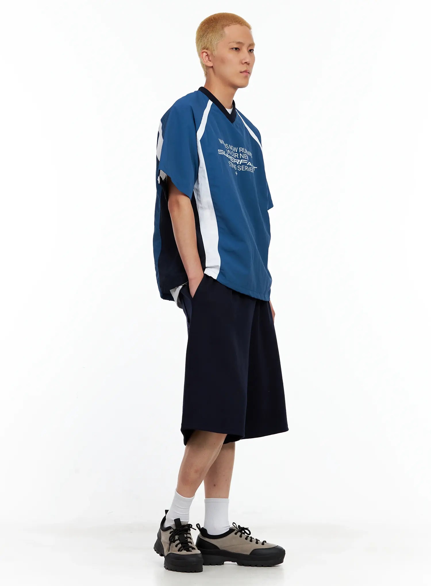 Men's V-Neck Basic Jersey IL514