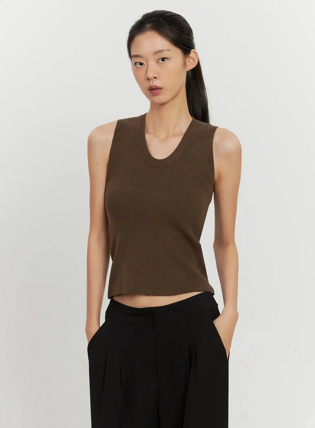 U-Neck Knit Tank IL528