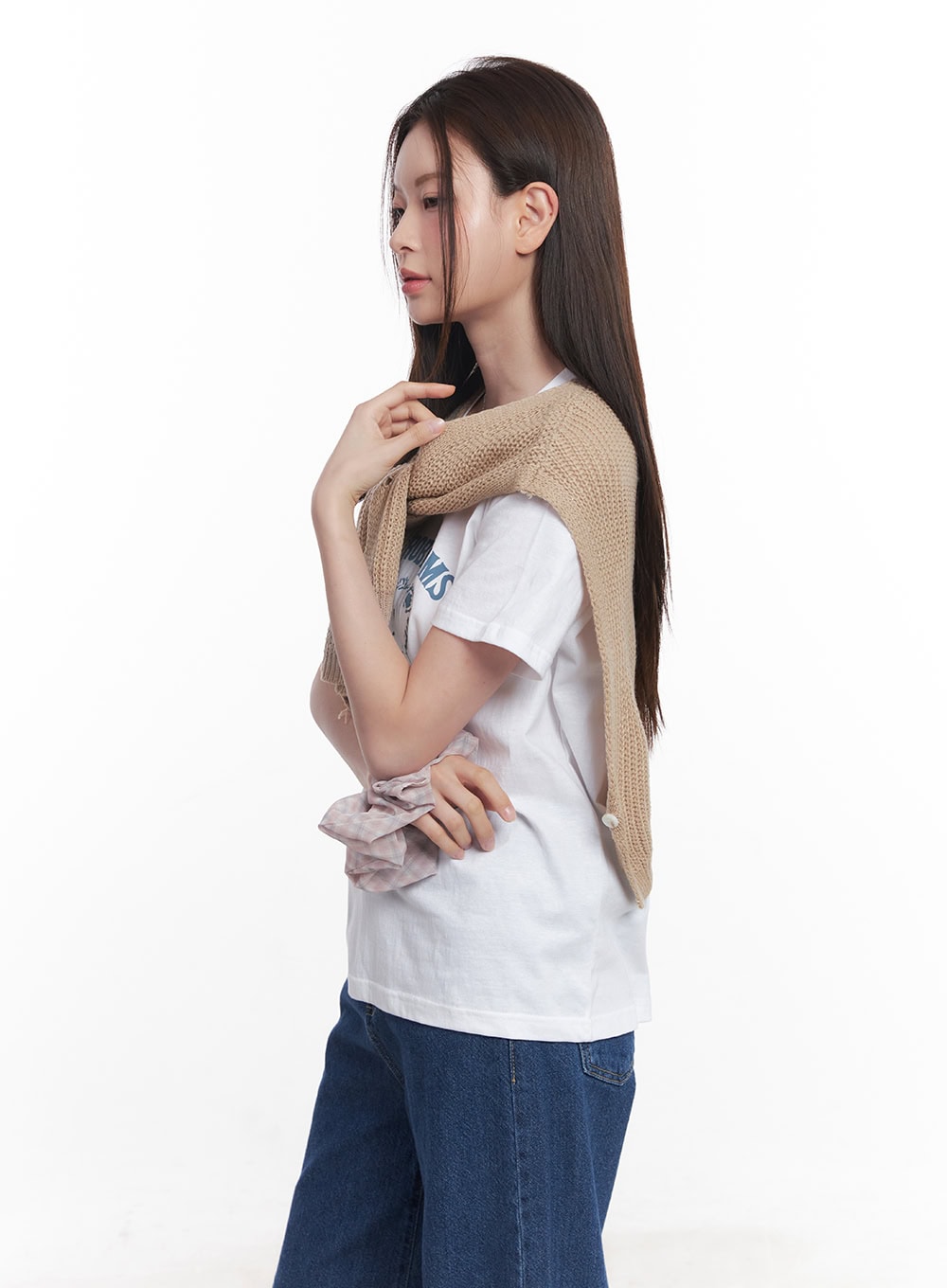 Buttoned Knit Crop Vest Top CY515