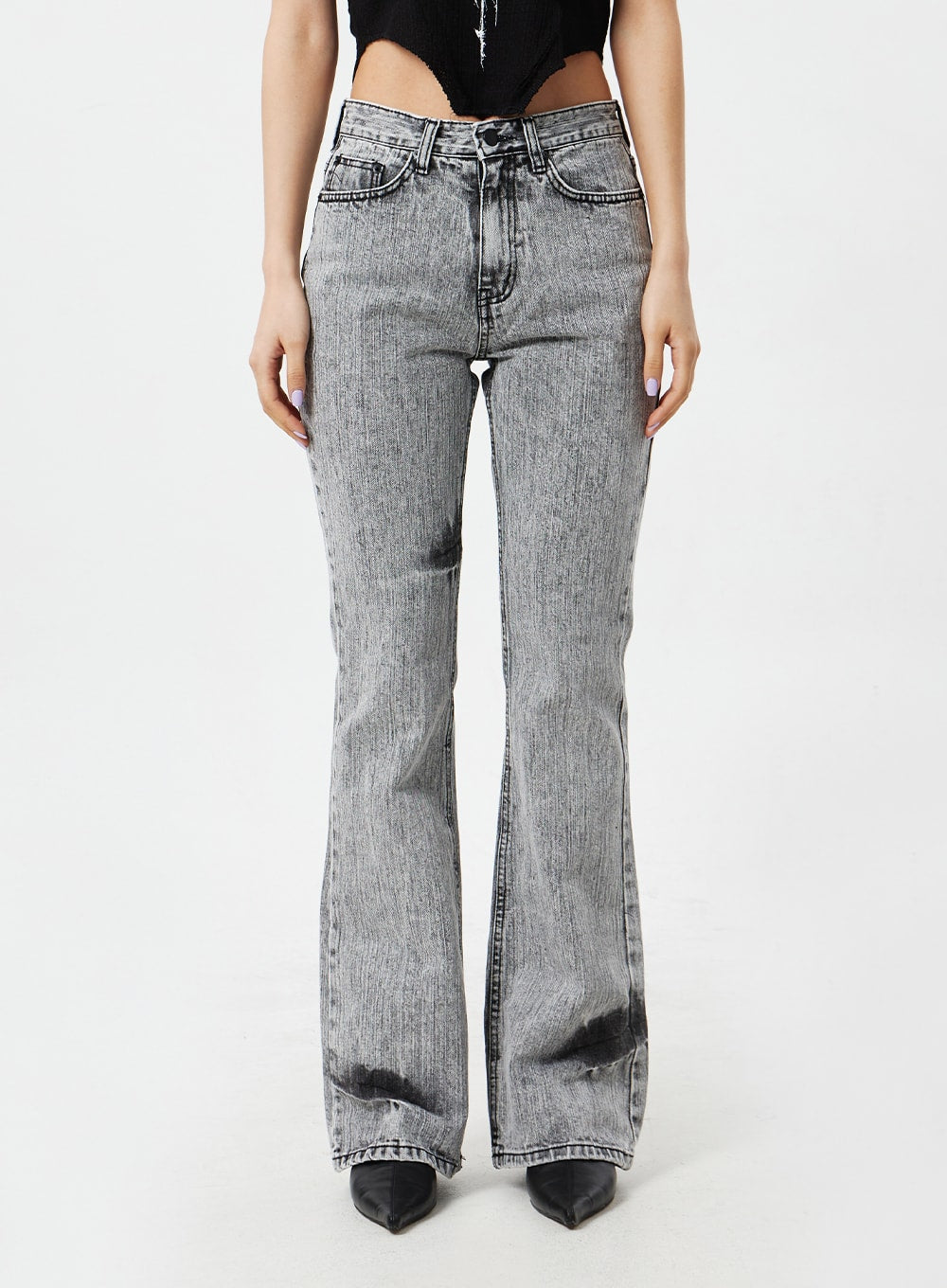Grey Bootcut Jeans CM324