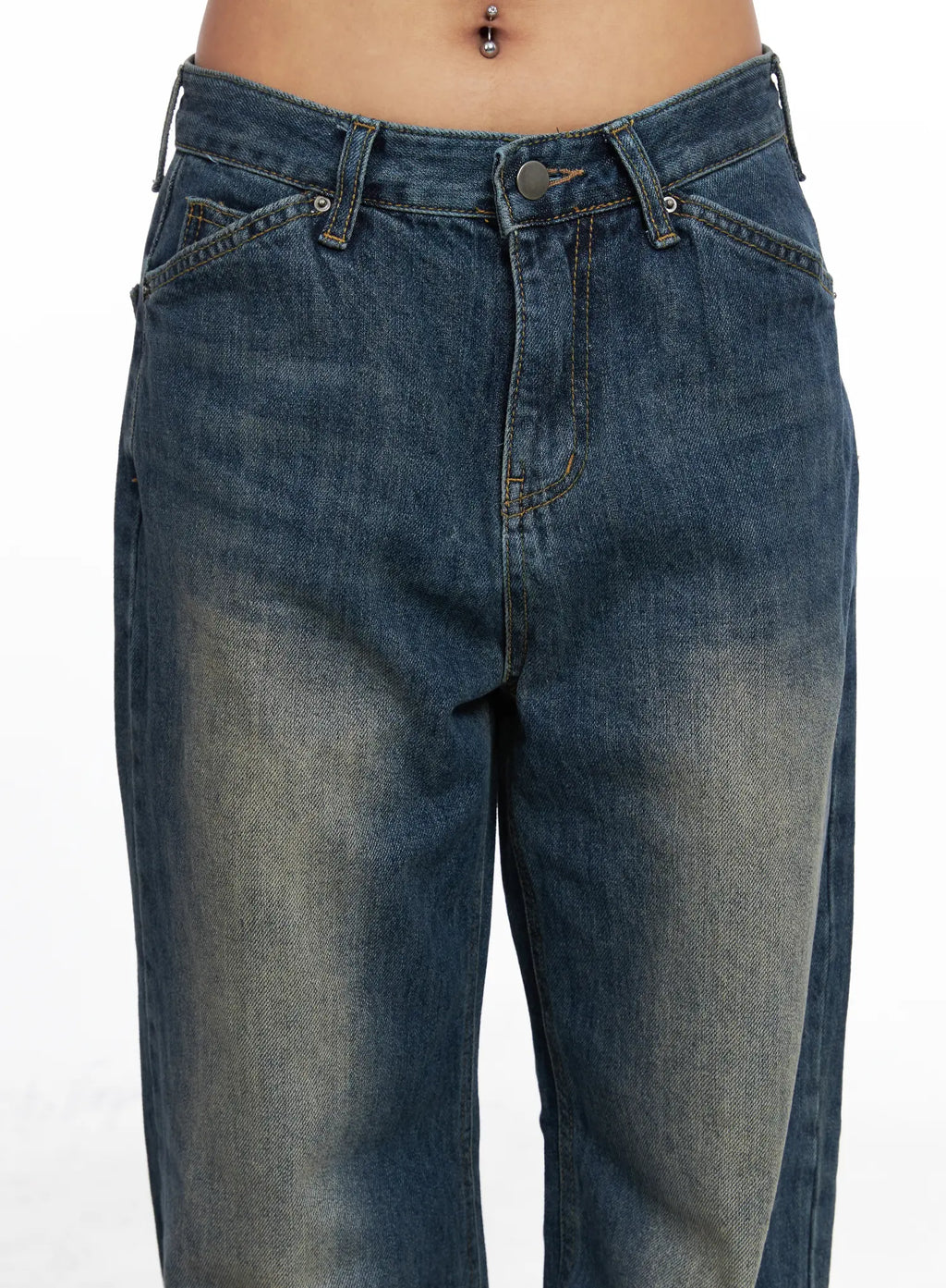 Jaden Back Seam Washed Baggy Jeans CO510
