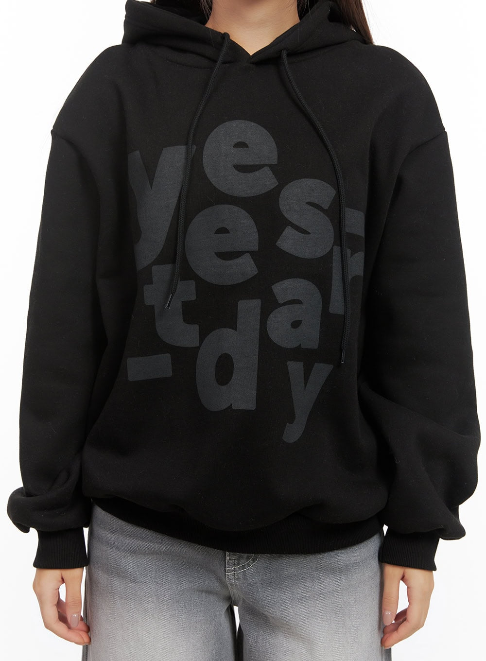 Graphic Lettering Hooded Sweatshirt CD416
