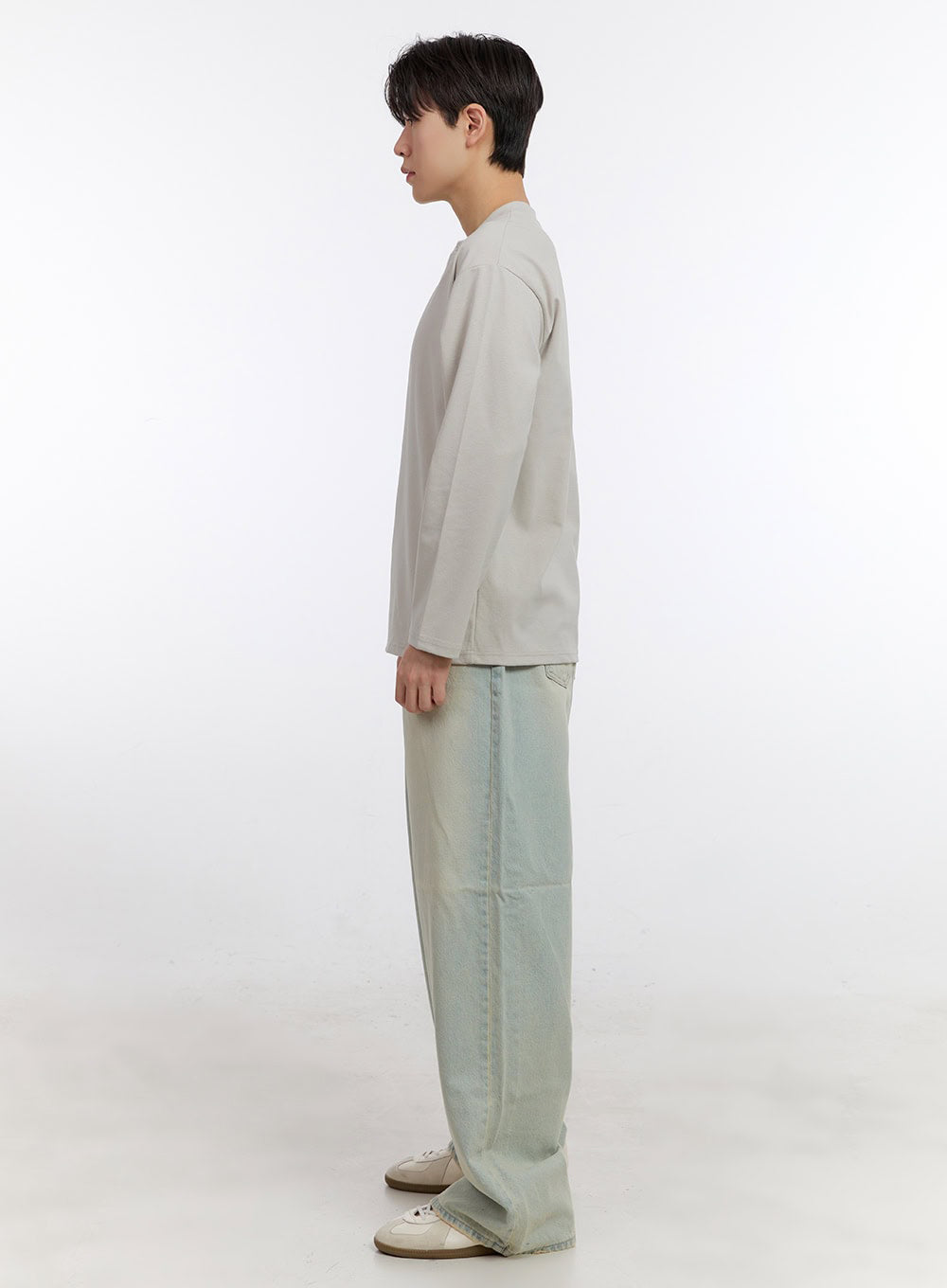 Men's Half-Buttoned Long-Sleeve T-Shirt IF528